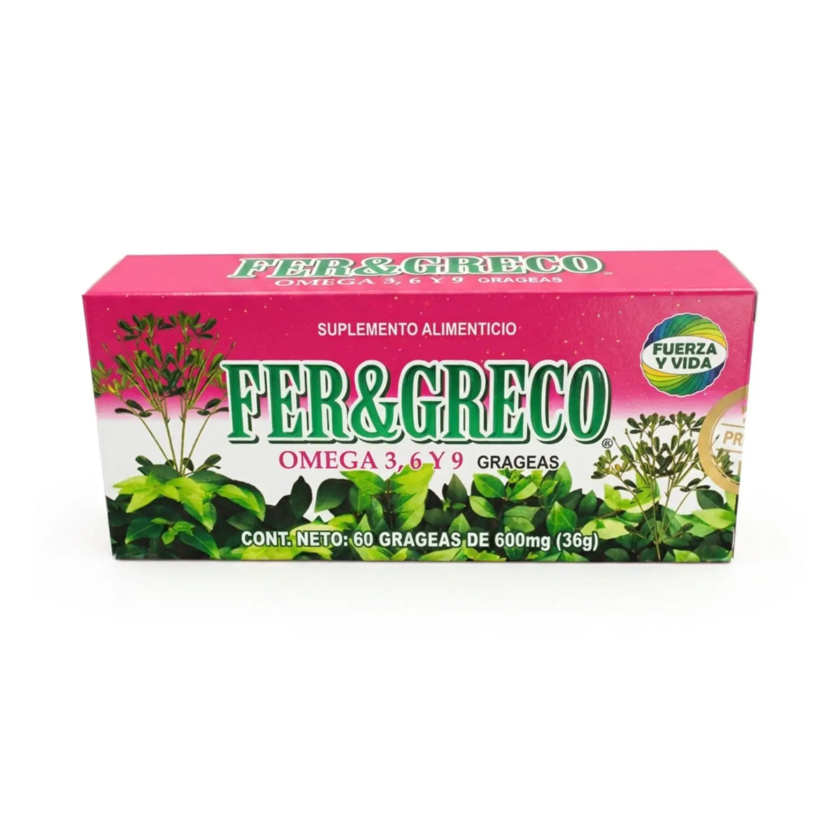 Fer&greco; 60 Grageas, Fuerza y Vida.