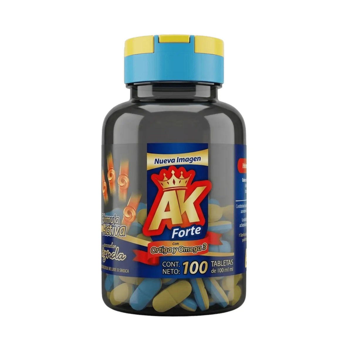 A Forte con Ortiga Omega3; 100 Tabletas, Plantas Herbolarias.