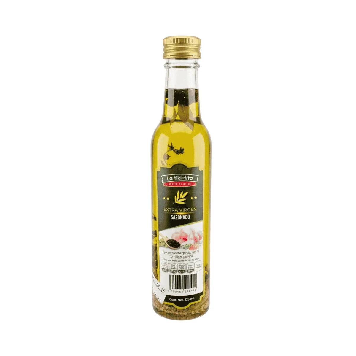 Aceite de oliva extra virgen sazonado 225mL; Tiki tita