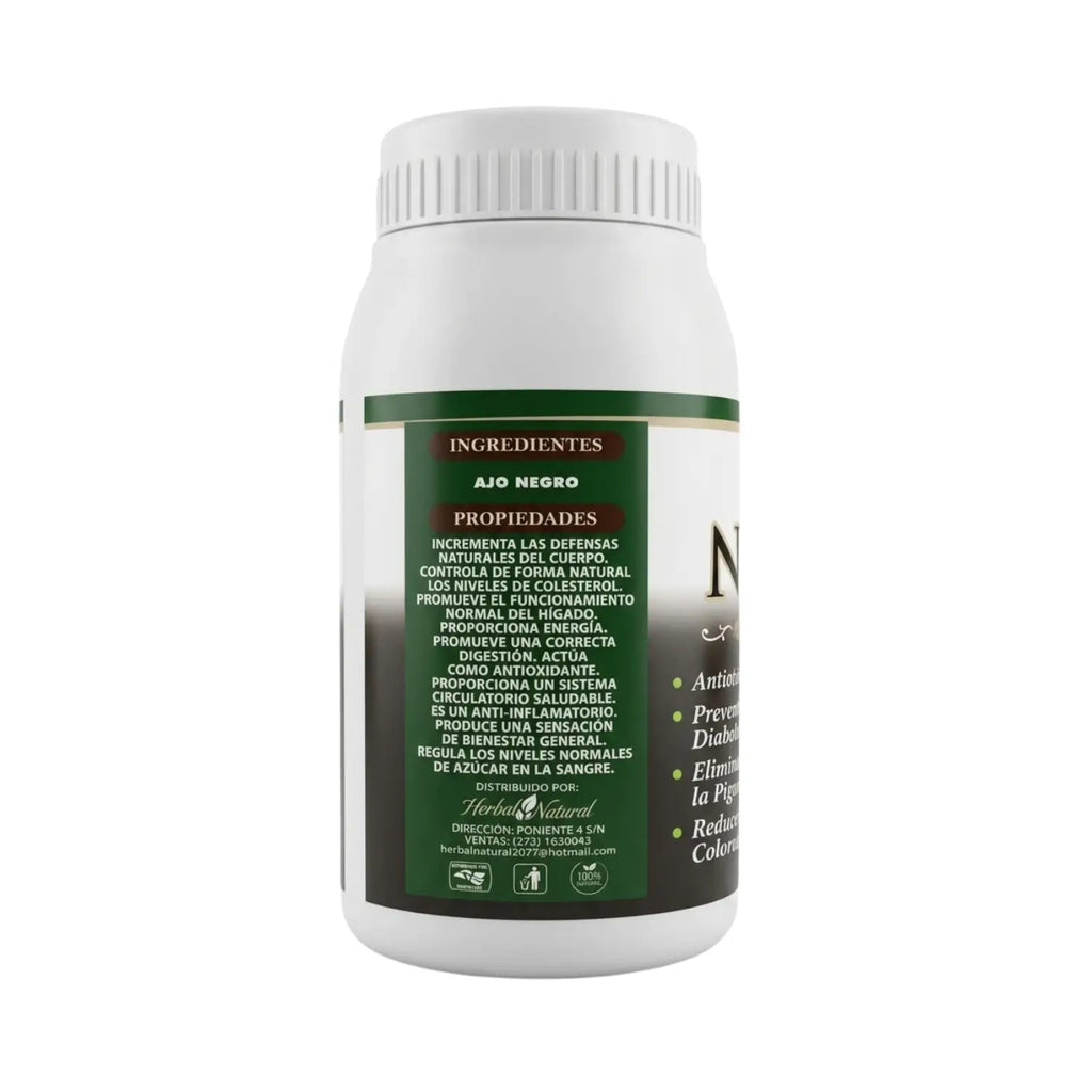 Ajo Negro; 90 Cápsulas, Herbal Nat.