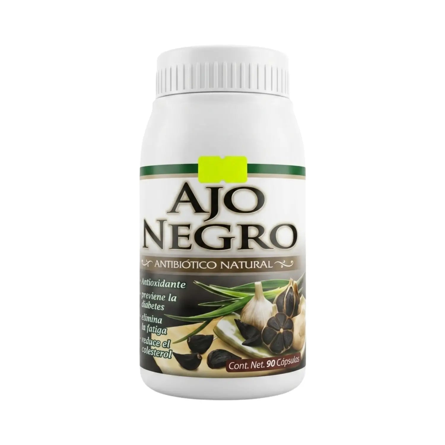 Ajo Negro; 90 Cápsulas, Herbal Nat.