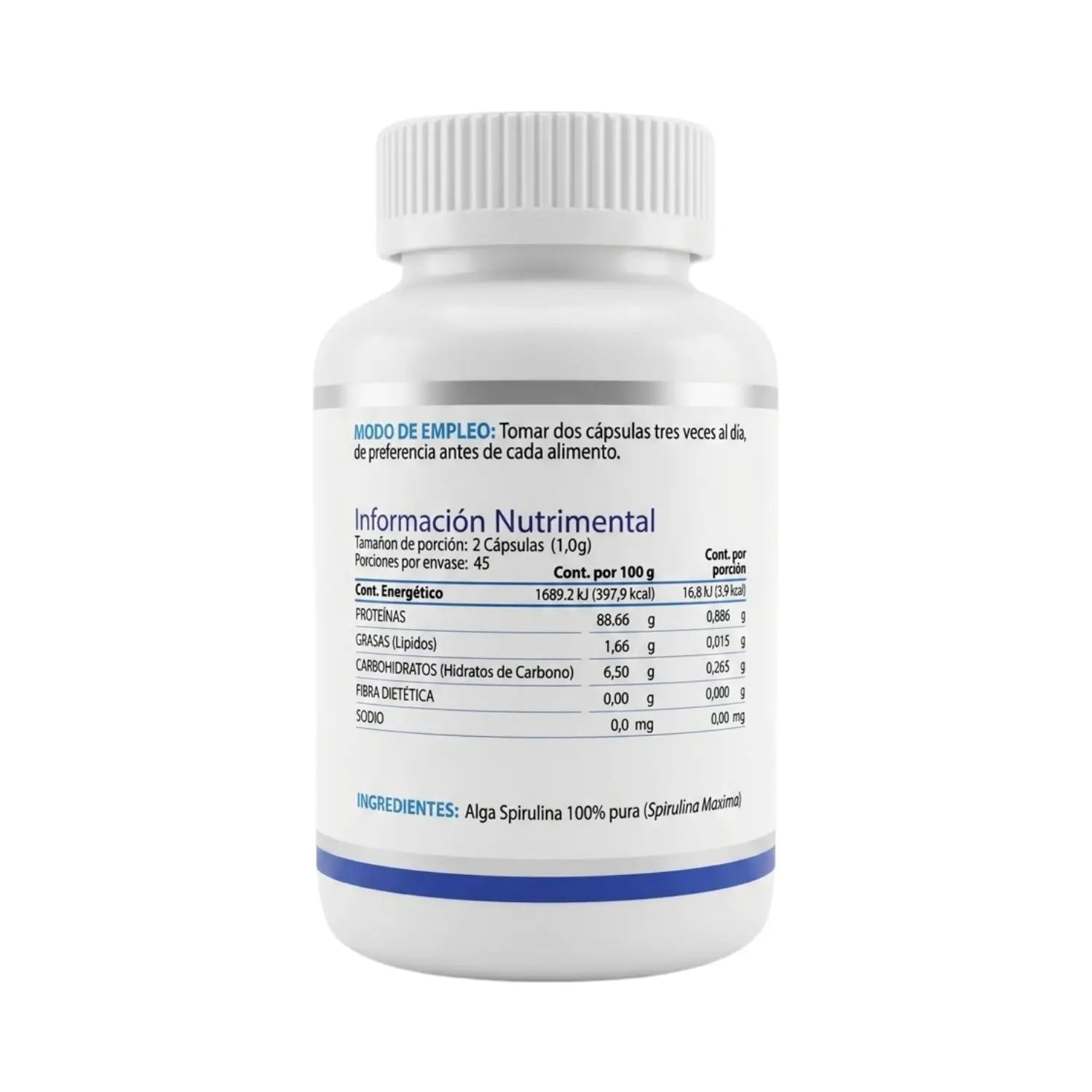 Alga Spirulina; 90 Capsulas, Coliber Natura.