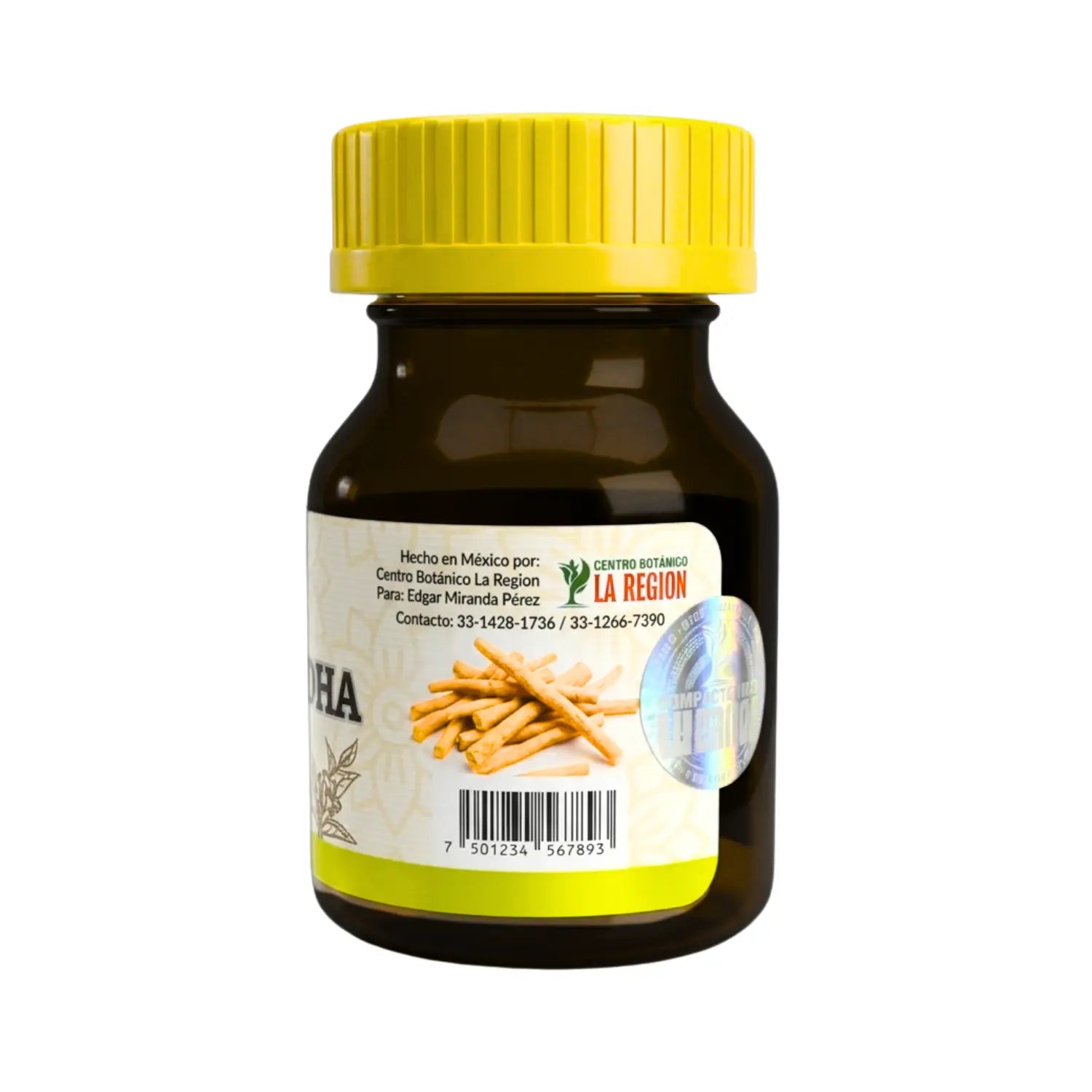 Ashawaganda ; 60 cápsulas, la región.