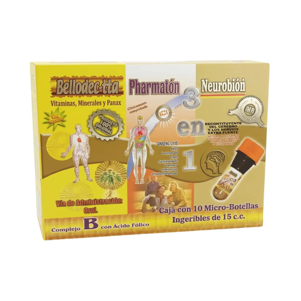Bellodec-tta, 3 en 1; 10 Microbotellas, Labs Venezuela.