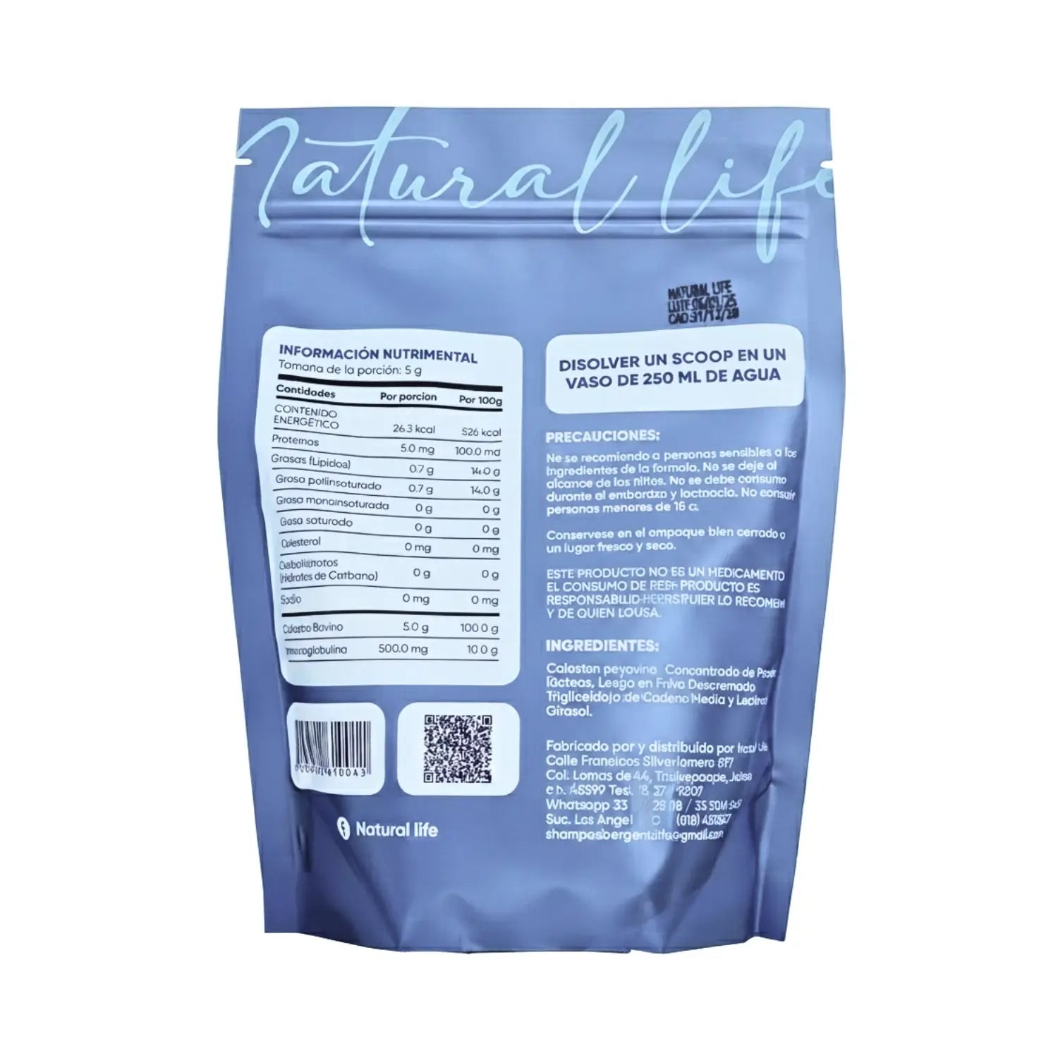 Calostro Bovino; 300gr, Natural Life.