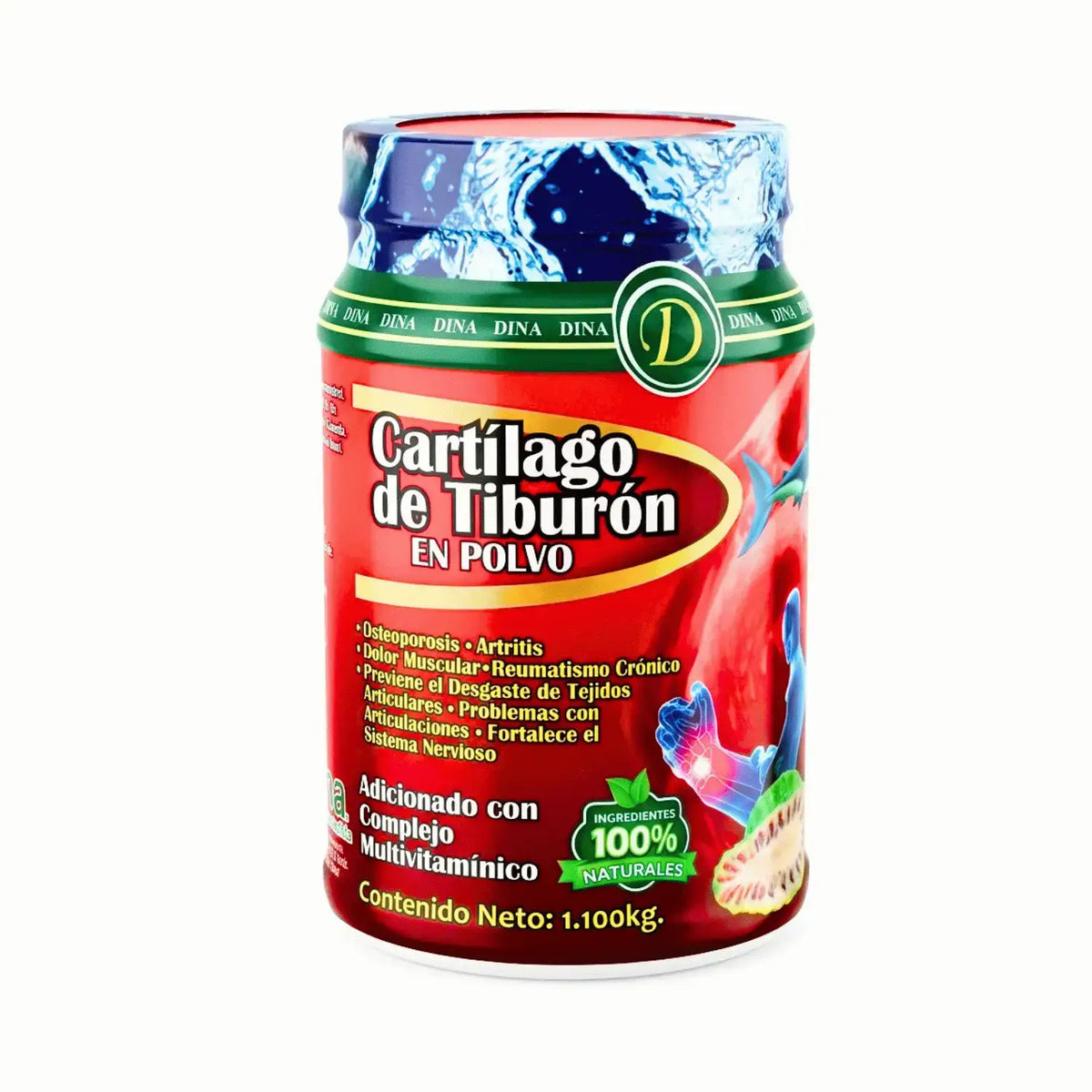 Polvo Cartílago de Tiburón; 1.100 kg, Dina.
