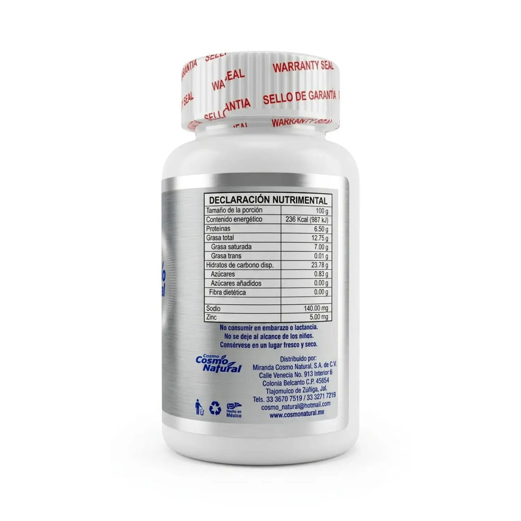 Citrato de Zinc; 60 Tabletas, Cosmo Natural.