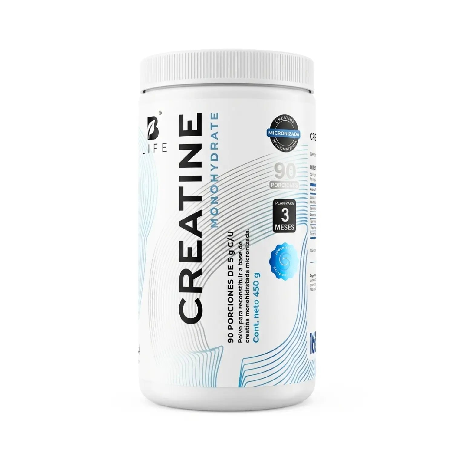 Creatine monohydrate polvo ; 450g, Blife.