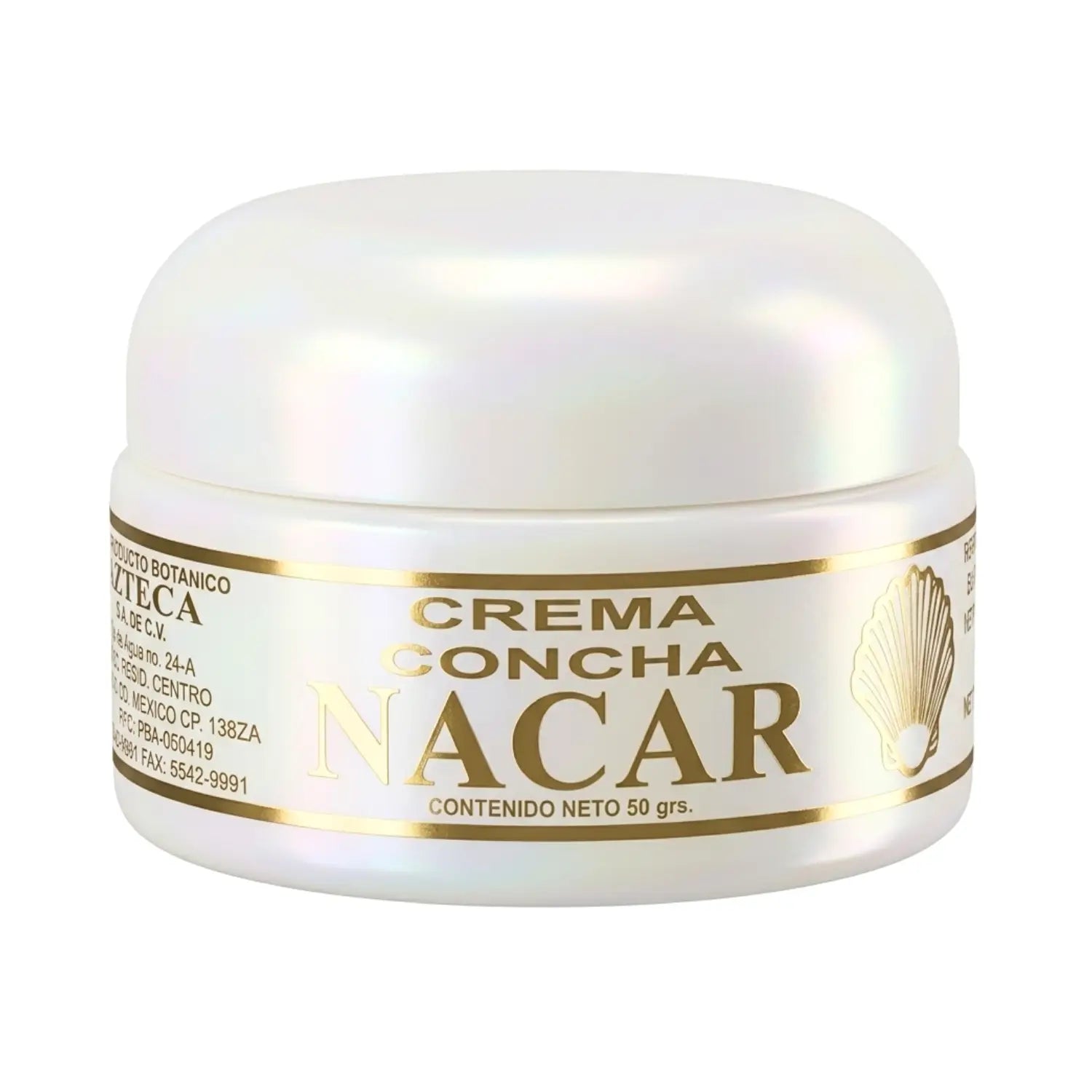 Crema Concha Nacar; 50gr, Azteca.