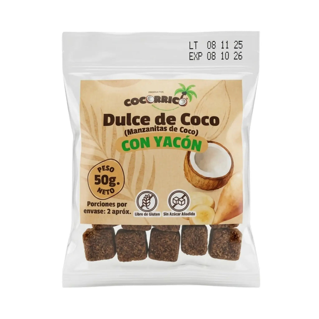 Dulce de coco con yacón ; 50gr.