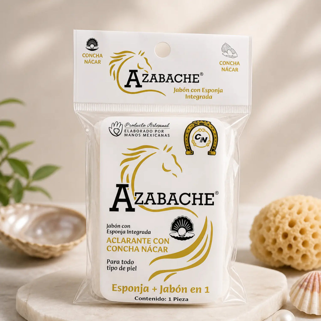 Jabón con Esponja Aclarante; Azabache Cosmo Natural