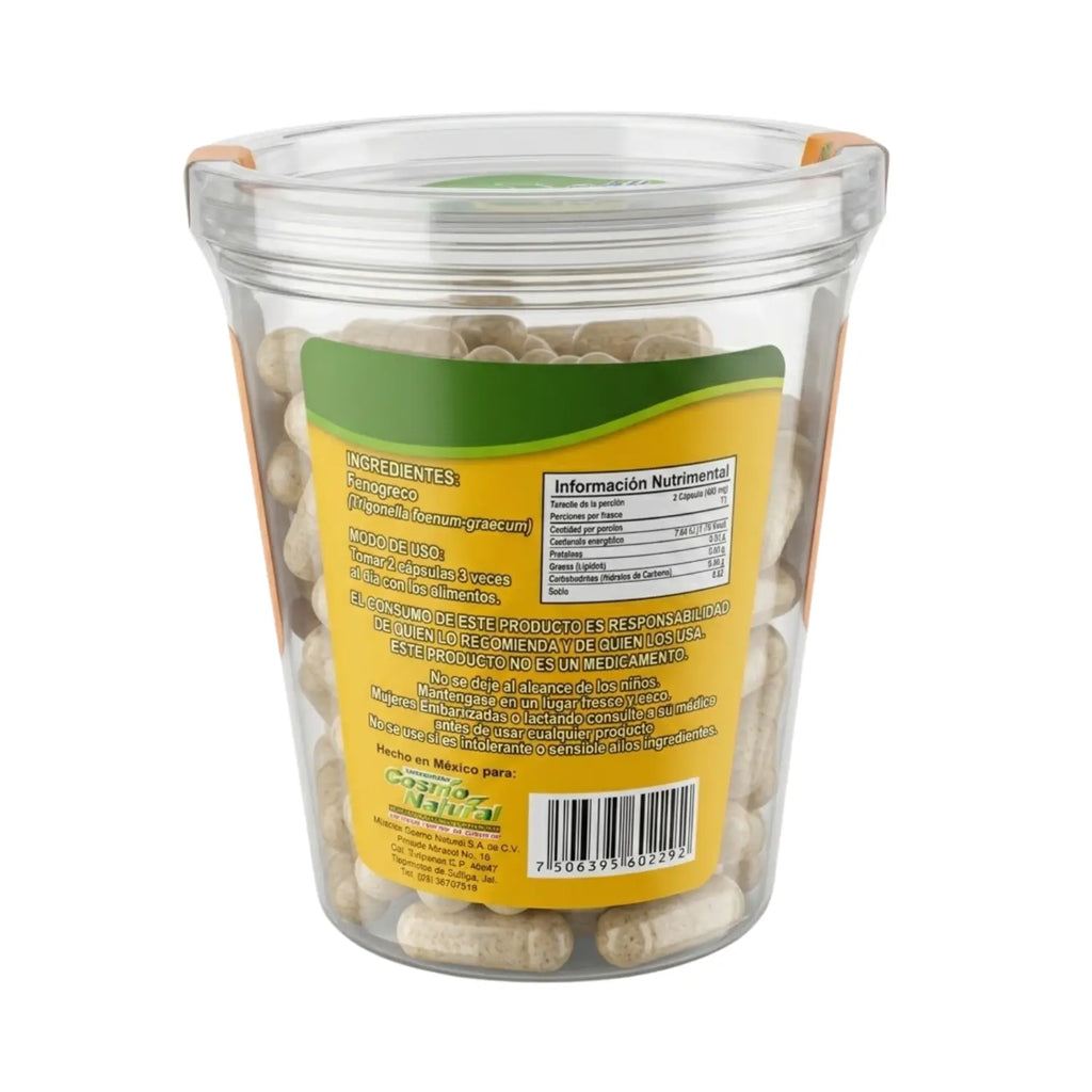 Fenogreco; 150 Capsulas de 400mg, Cosmo Natura.