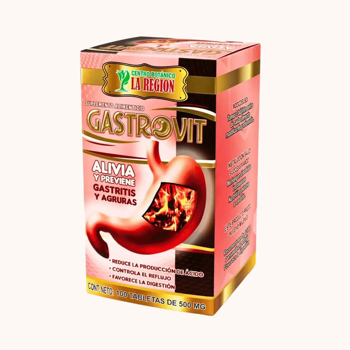 Gastrovit; 100 tabs de 500mg; La Region