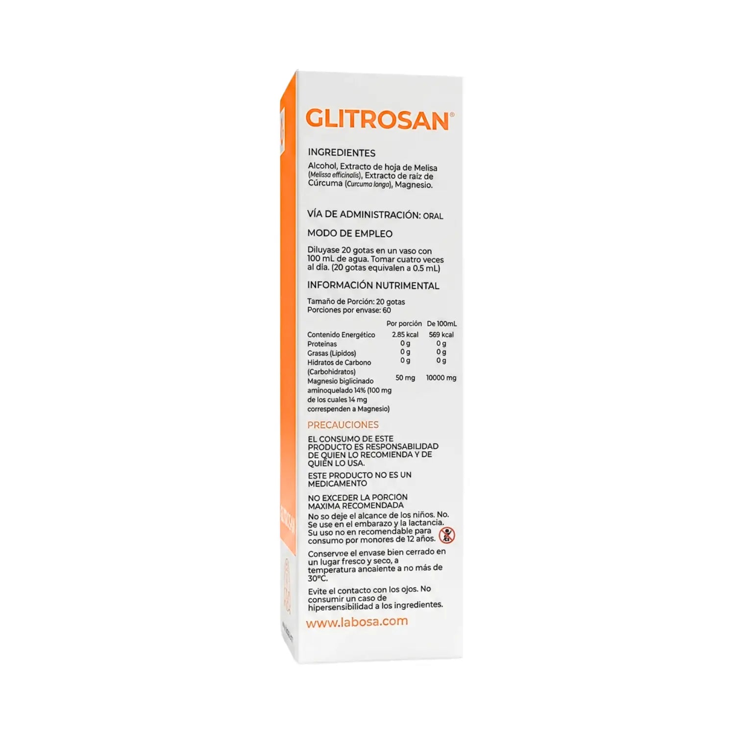 Gotas Glitrosan; 30ml, Orizaba.