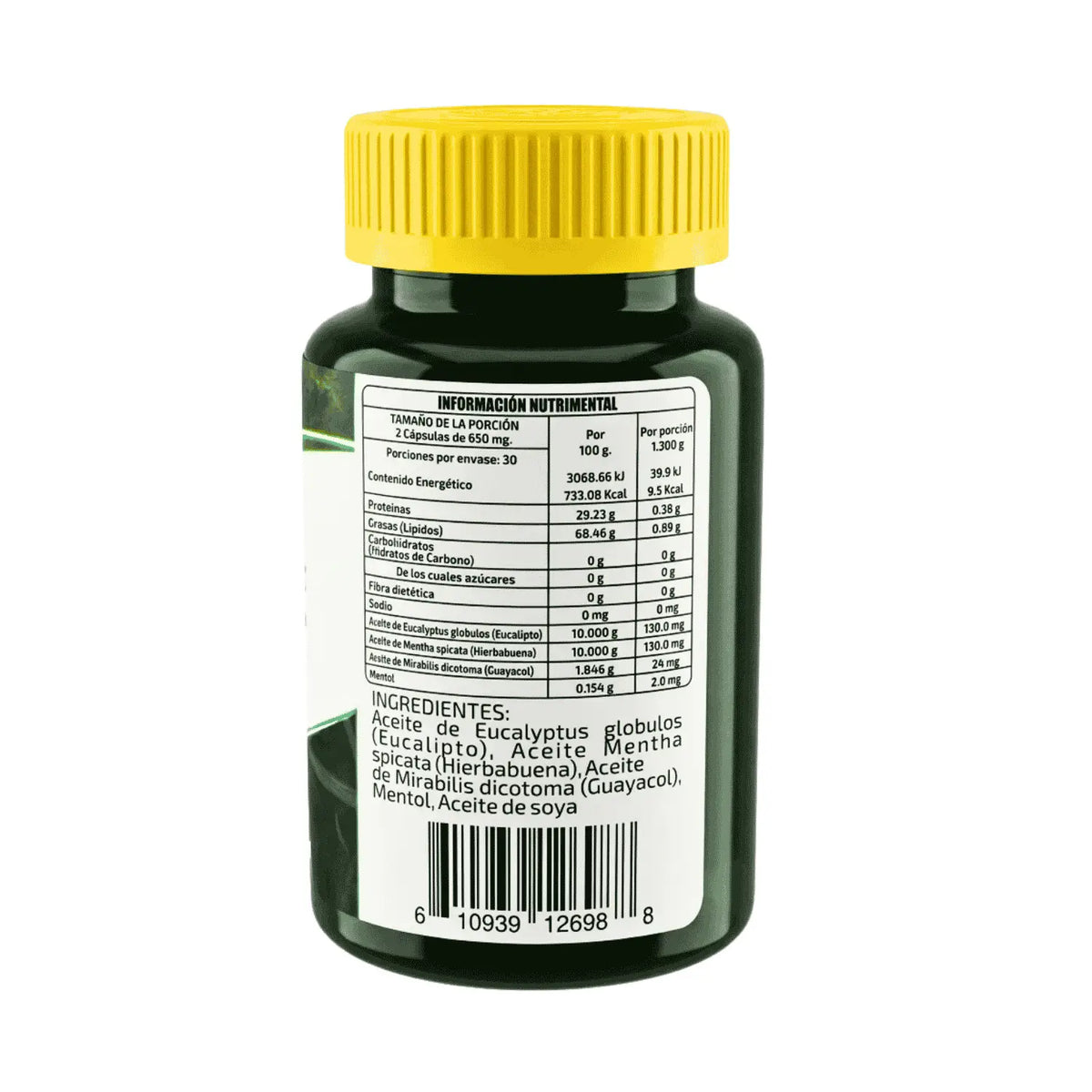 Guayacol Lyptus ; 60 Cápsulas de 650mg, Energreen.