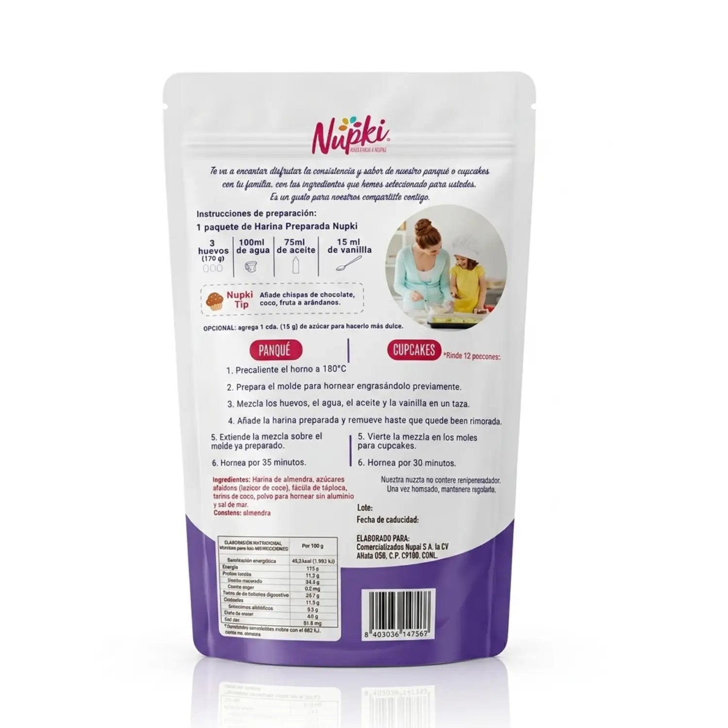 Harina de almedras 320g Nupki