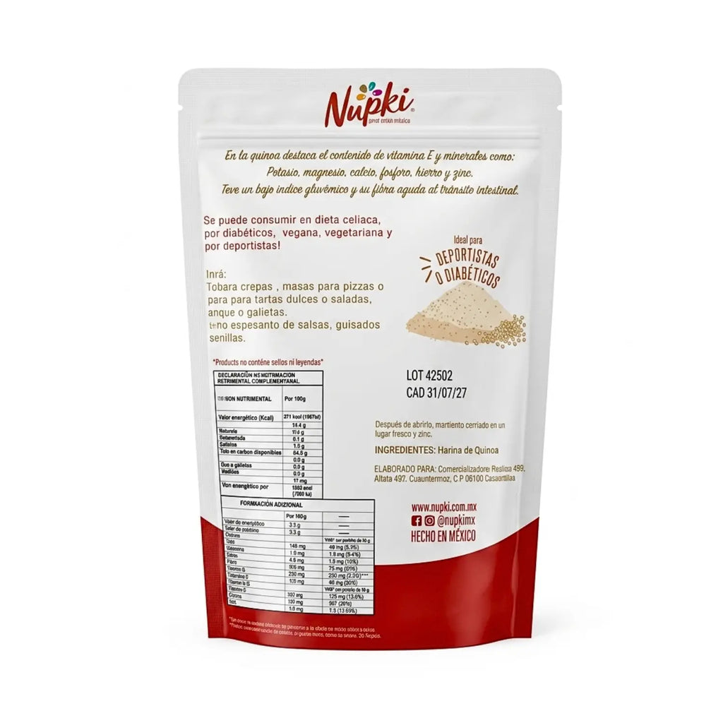 Harina de quinoa 500g Nupki