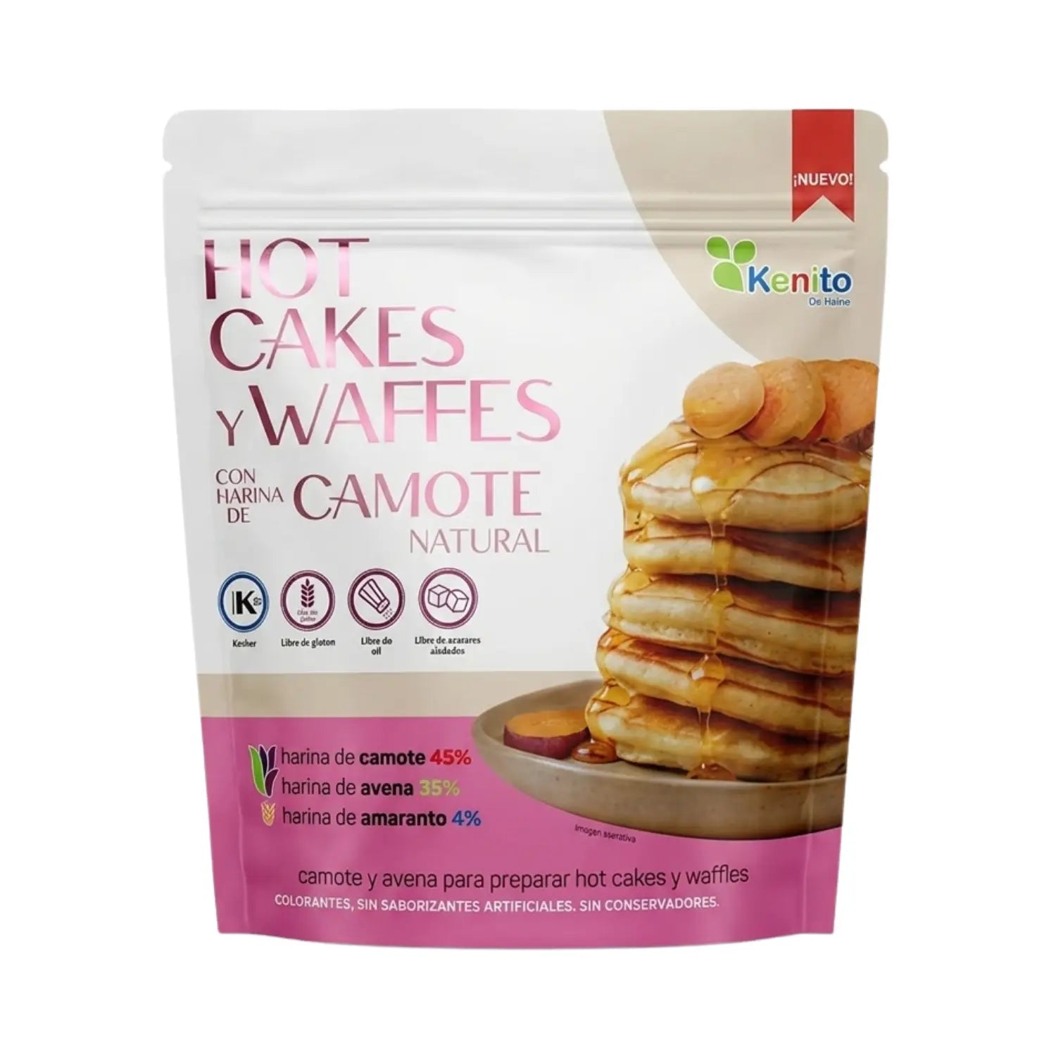 Hot cakes y wafles ; 1.200kg, Nupki.