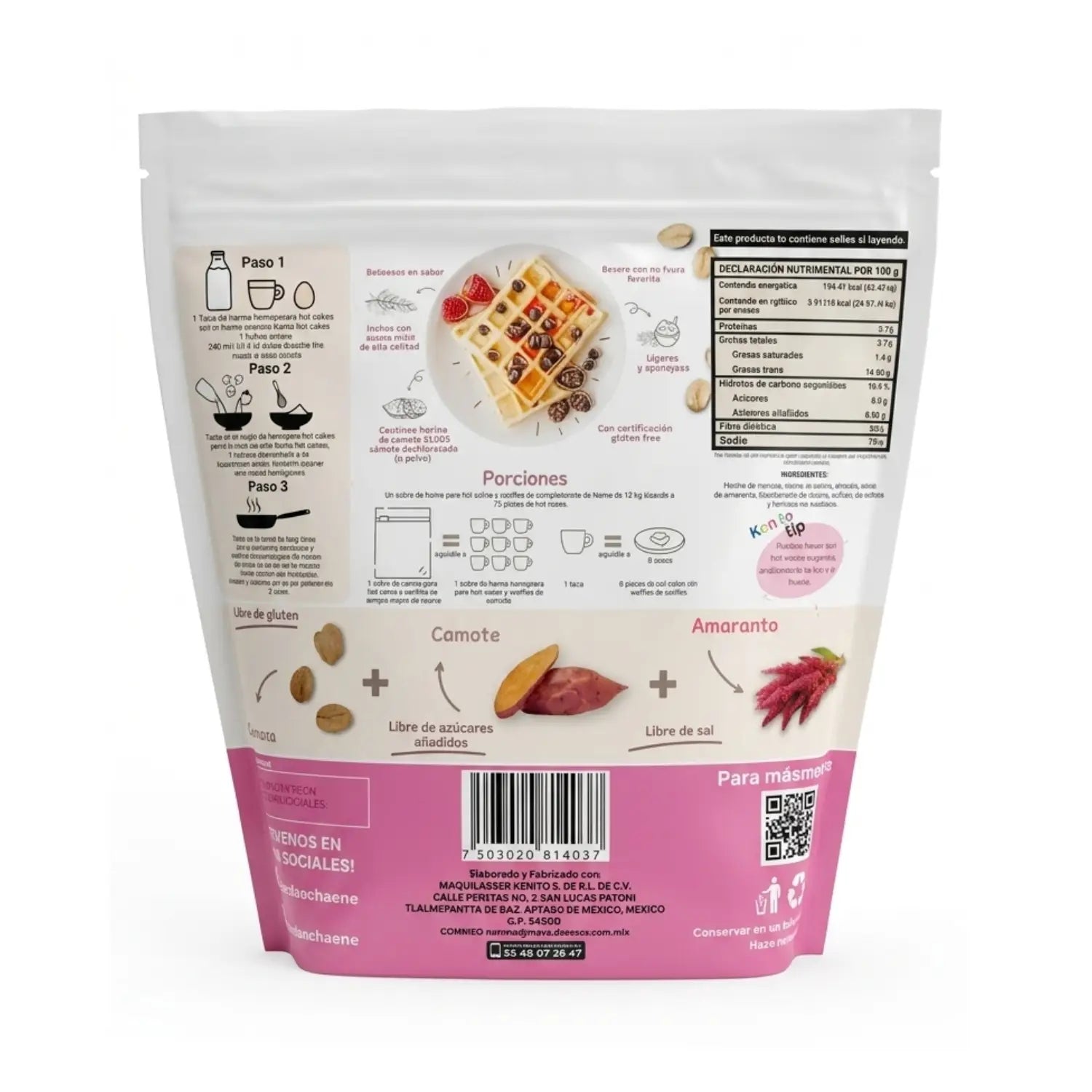 Hot cakes y wafles ; 1.200kg, Nupki.
