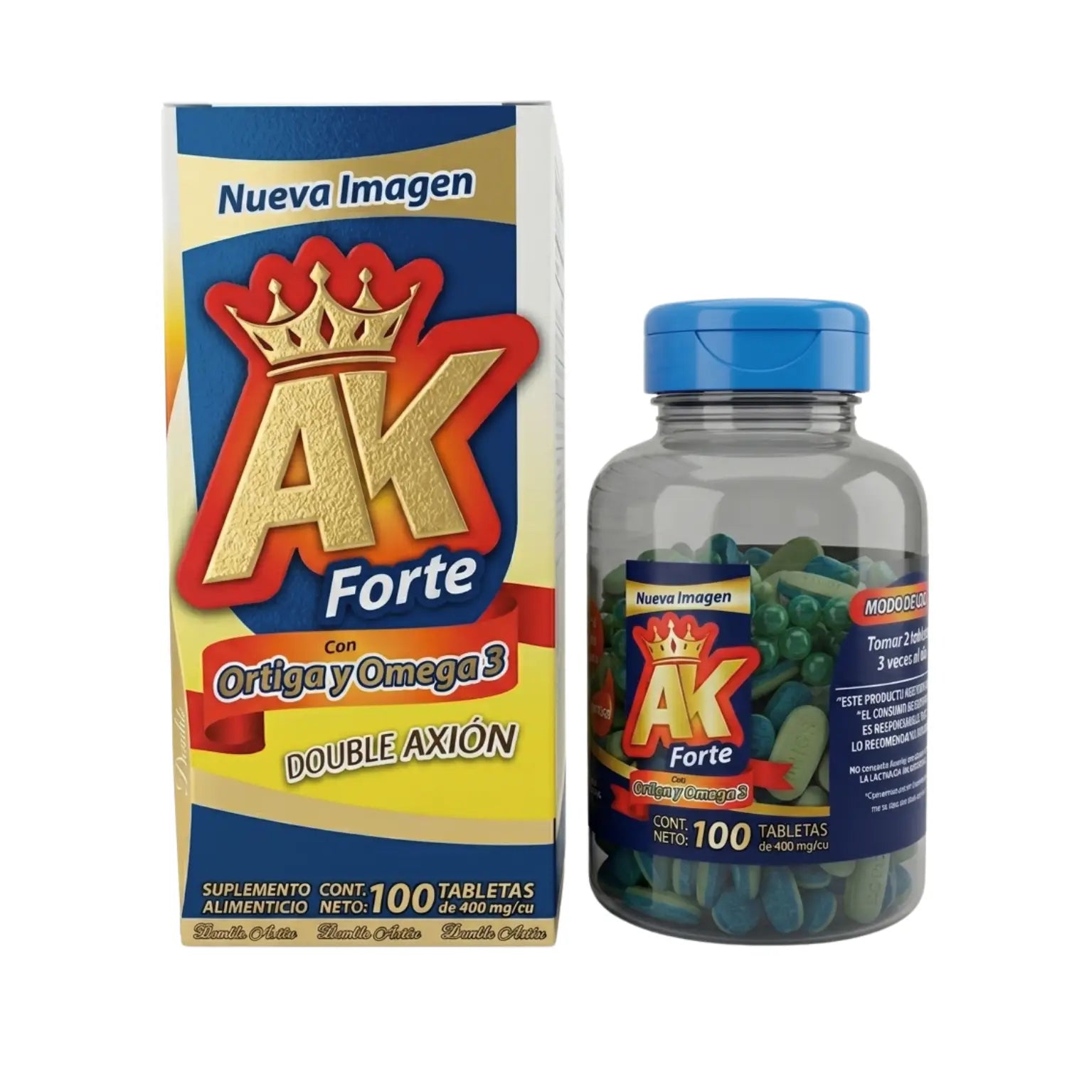 A Forte con Ortiga Omega3; 100 Tabletas, Plantas Herbolarias.