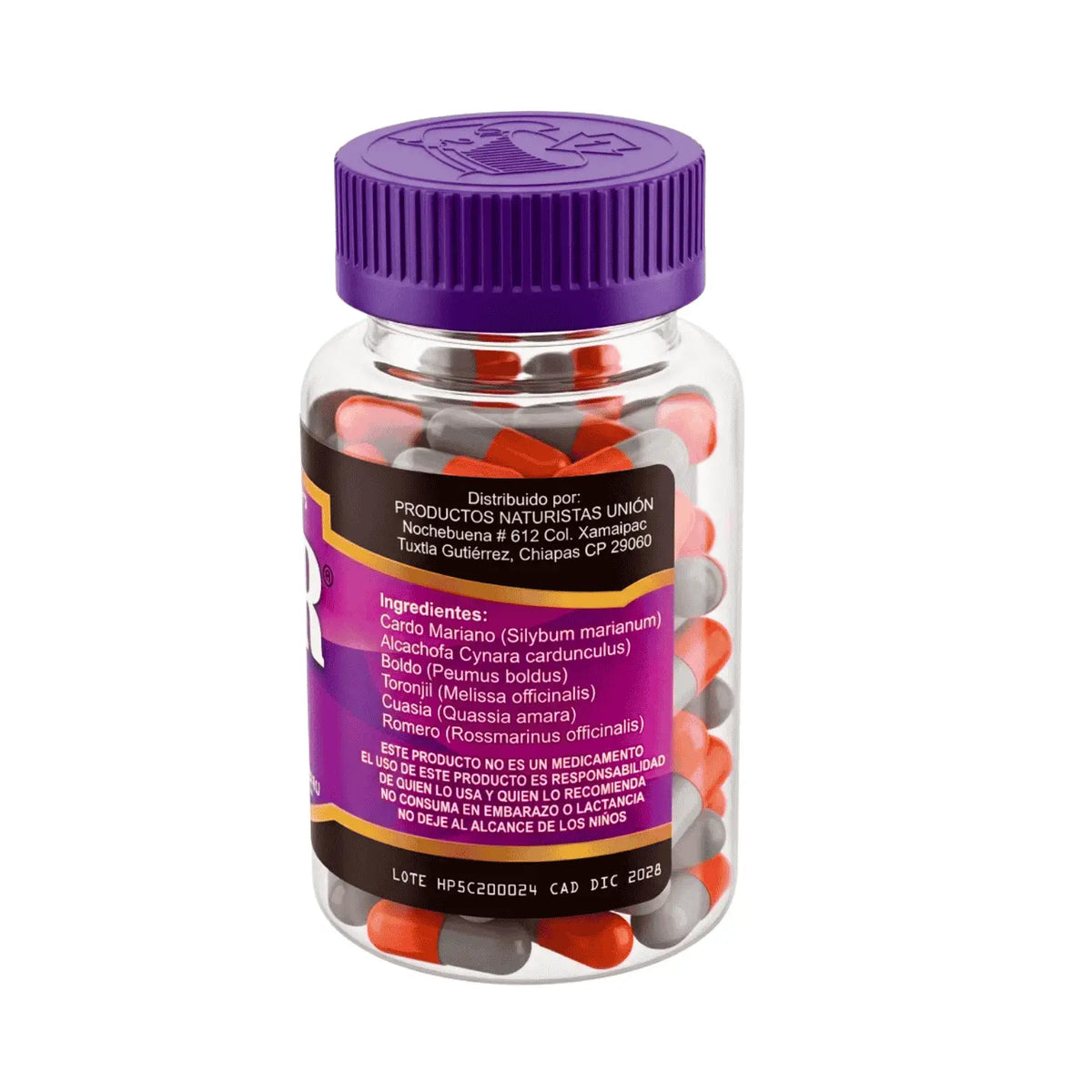 Liver DTX; 60 Cápsulas de 500mg, Naturistas Unión.