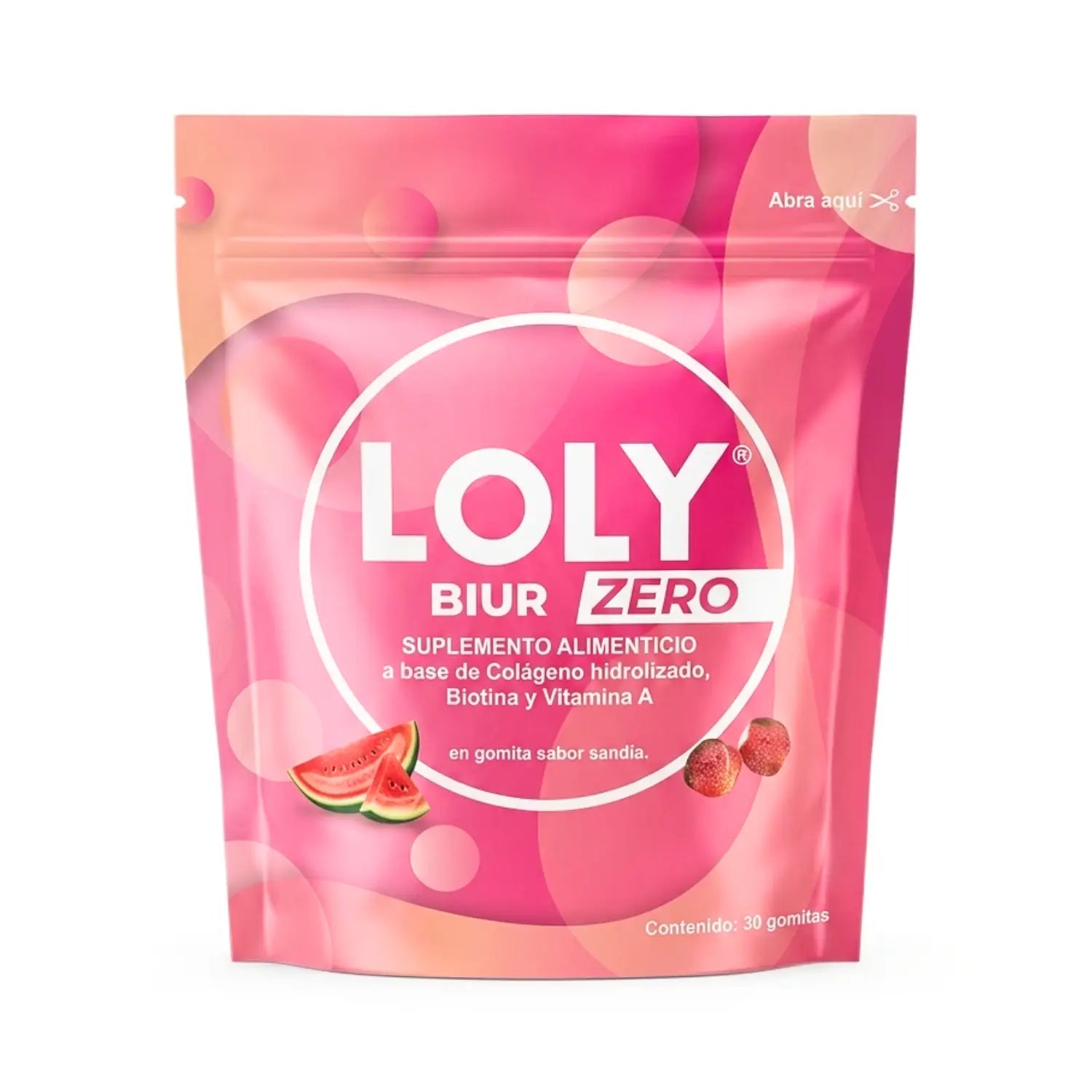 Loly Glow Colágeno; 30 Gomitas Zero Azúcar.
