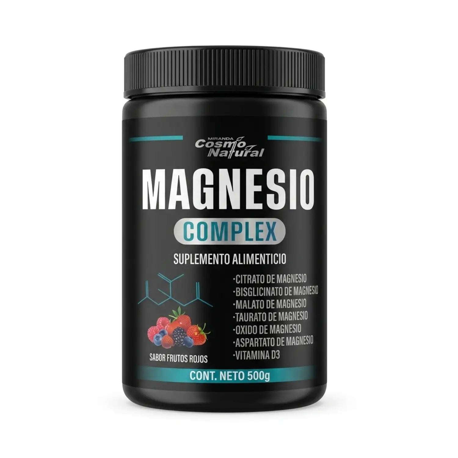 Magnesio Complex polvo; 500 gr; Cosmo Natural