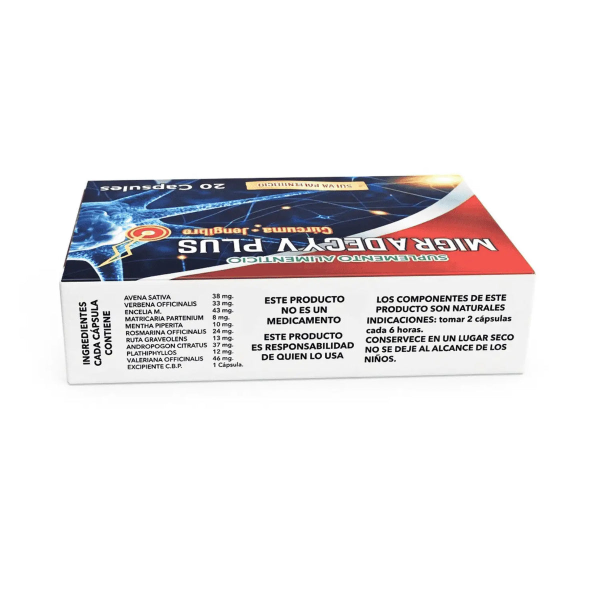 Migradecyv Plus; 20 Capsulas, La Espiga.