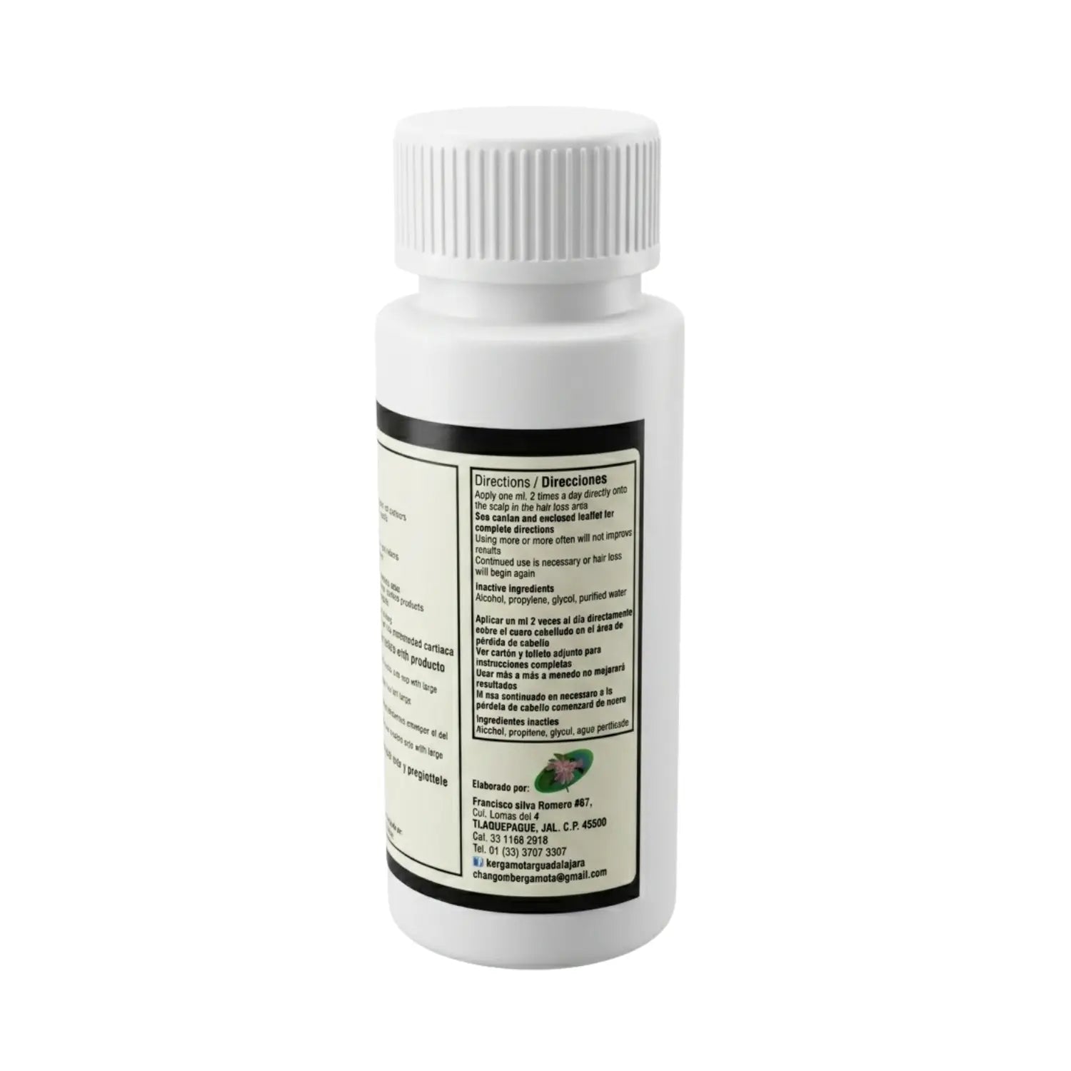 Minoxidil al 8%; 60ml, NATURAL LIFE.