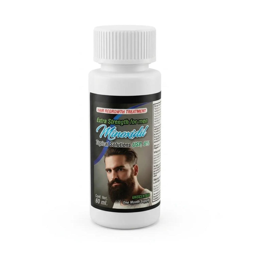 Minoxidil al 8%; 60ml, NATURAL LIFE.