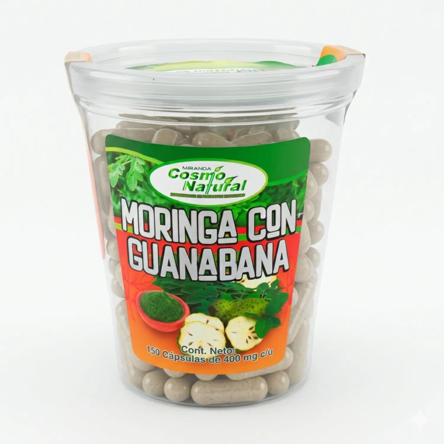 Moringa con Guanabana; 150 caps, COSMO NATURAL.