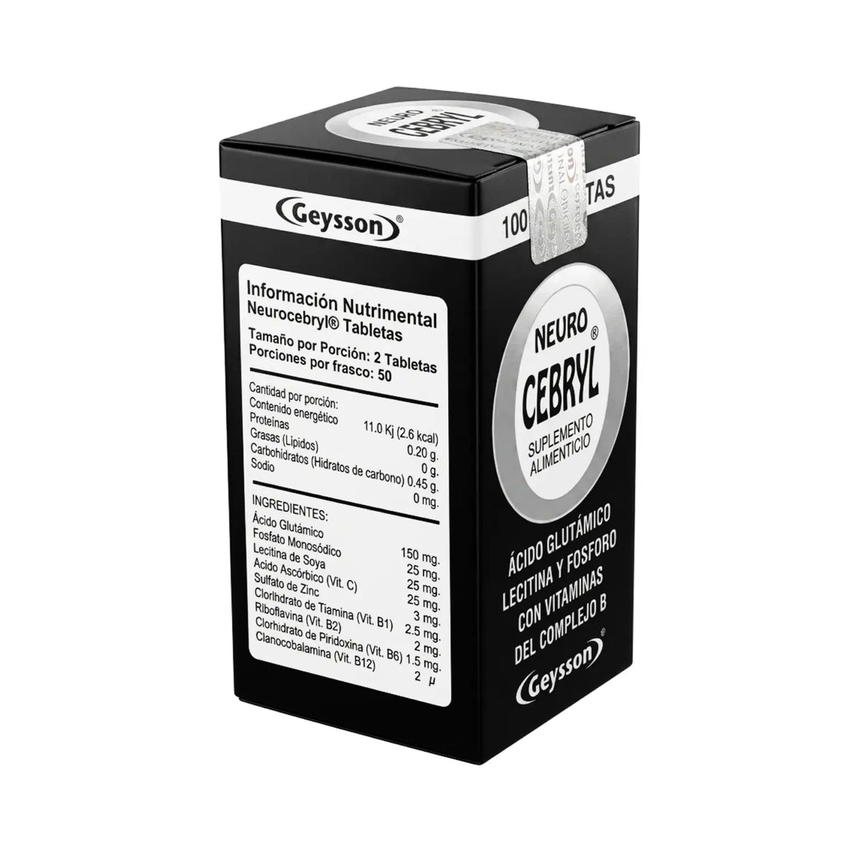 Neuro Cebryl ;100 Tabletas, Geysson.