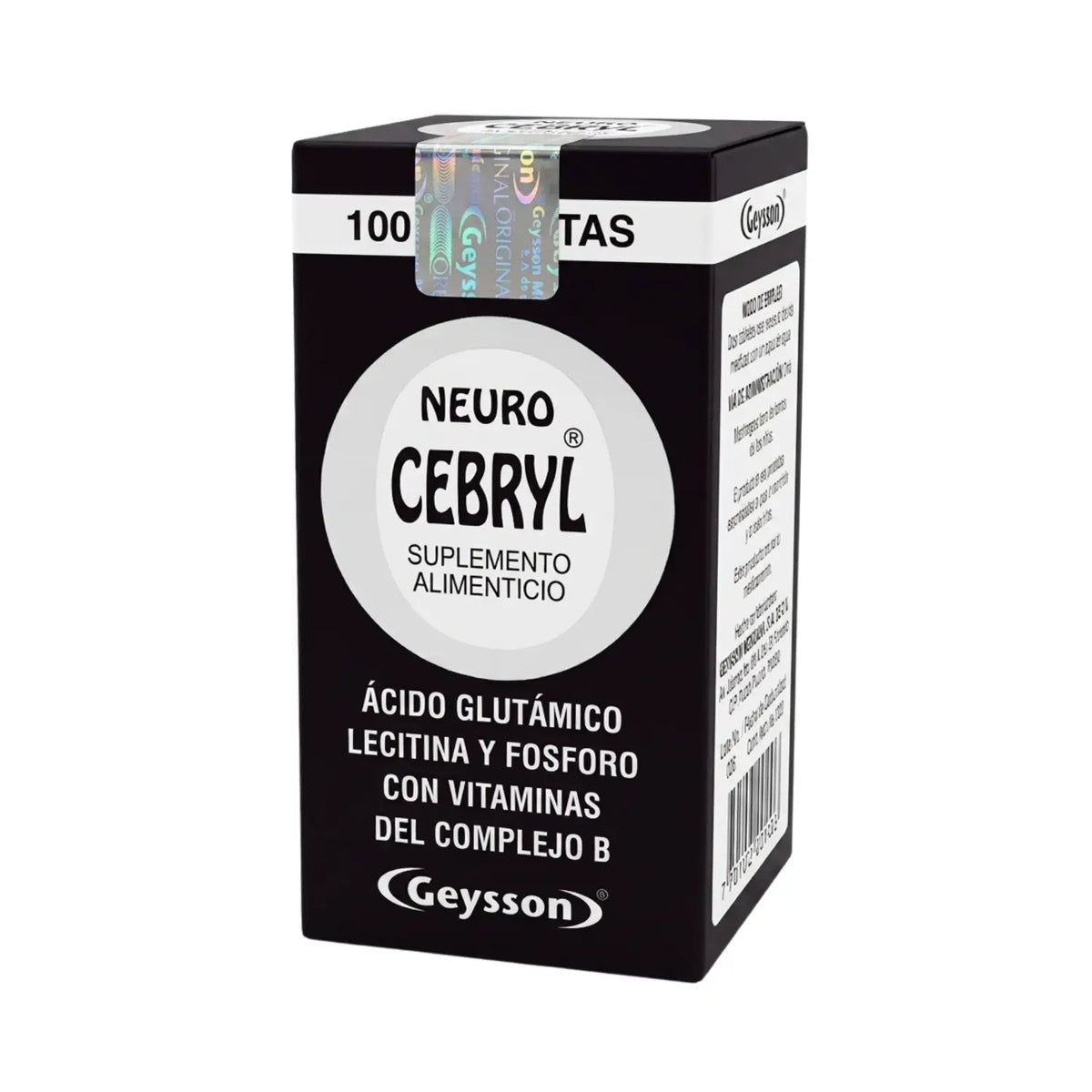 Neuro Cebryl ;100 Tabletas, Geysson.