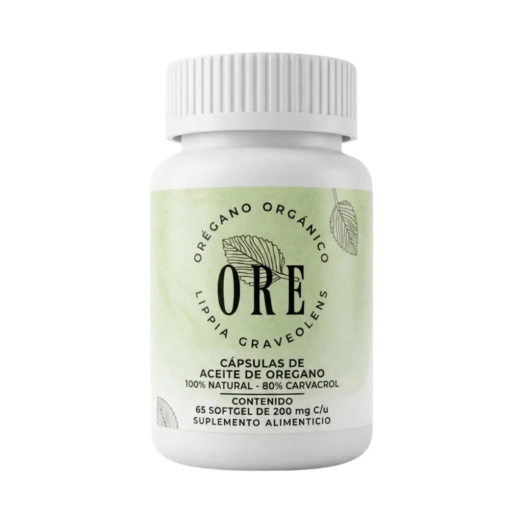 Cápsulas de orégano; 65 softgel de 200mg, Ore.