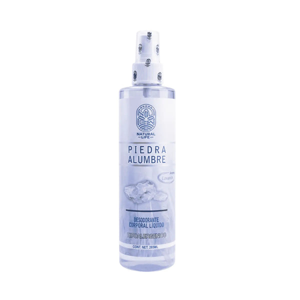 Desodorante Piedra Alumbre; 265ml. Natural Life.