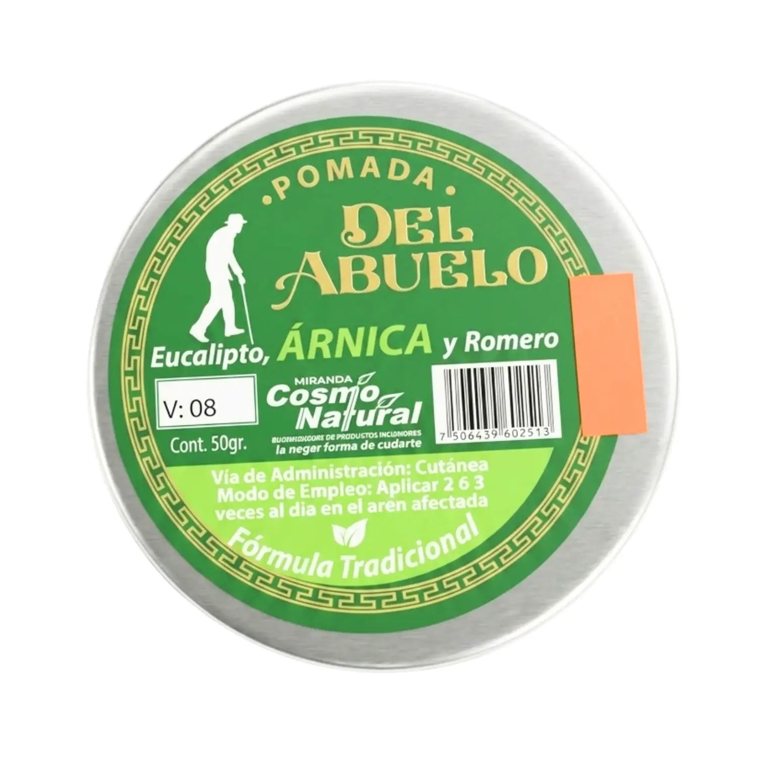 Pomada del Abuelo Eucalipto Romero y Arnica; 50gr, Cosmo Natural.