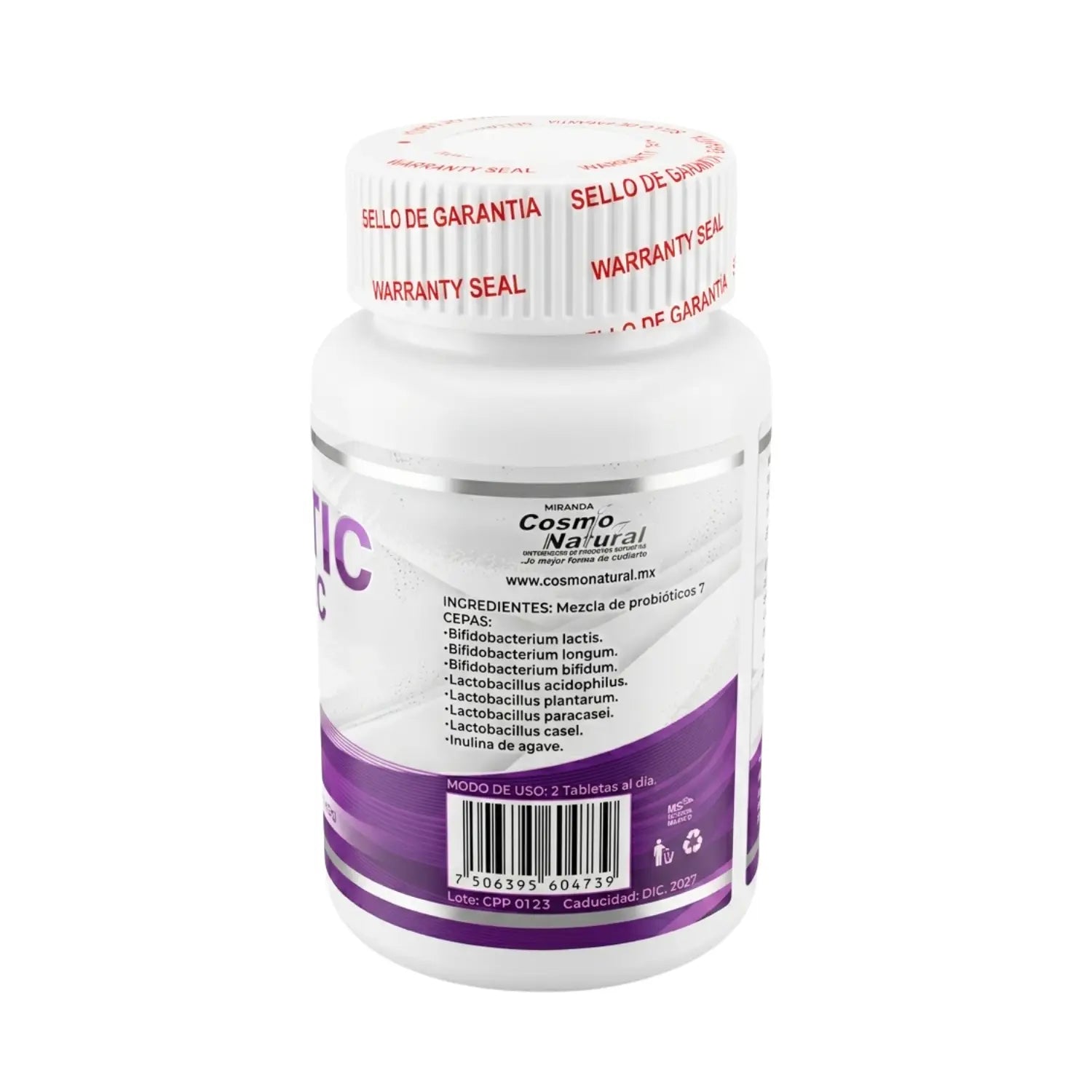 Probiotic; 60 Tabletas de 500mg, Cosmo Natura.