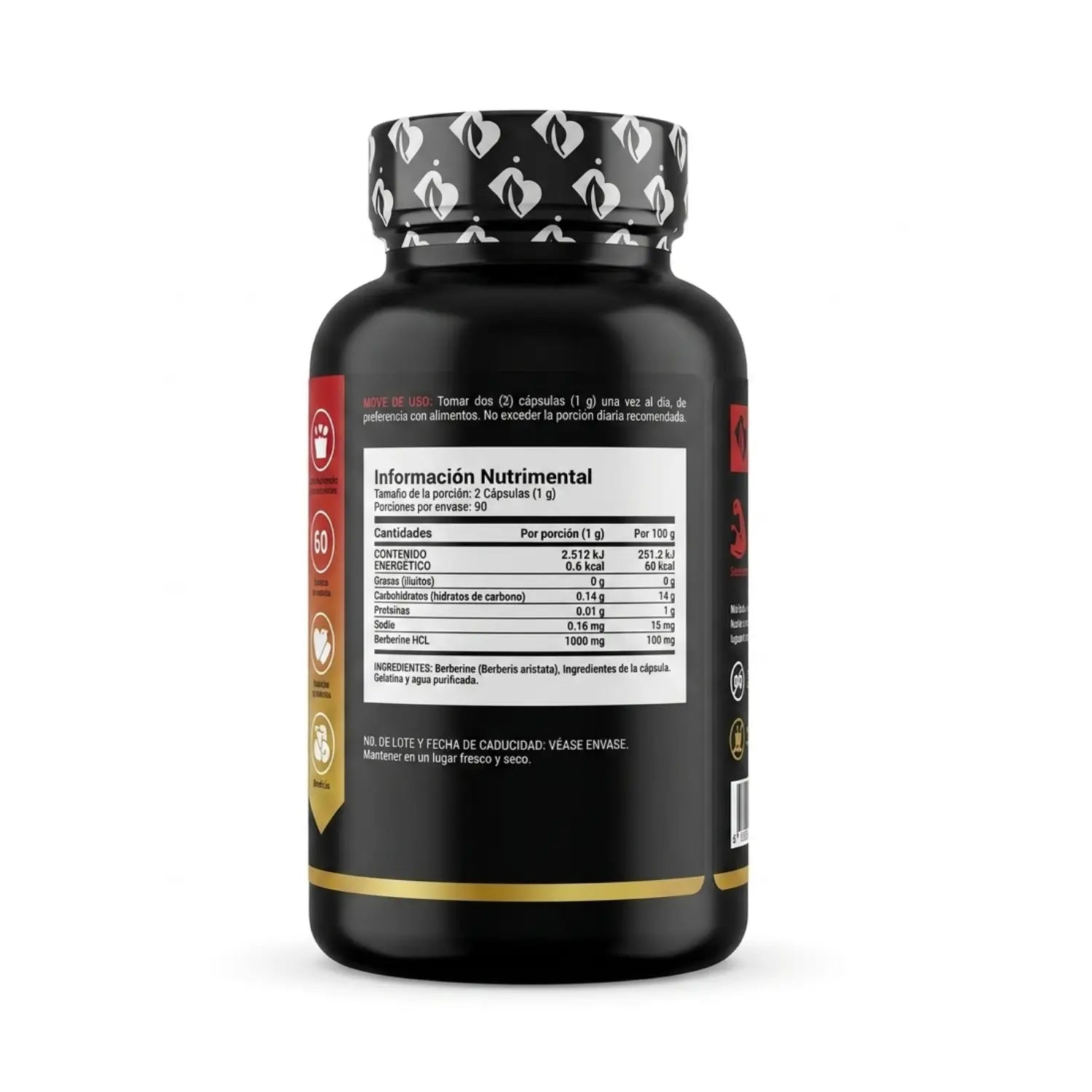 Pure berberine ; 180 cápsulas, Blife.