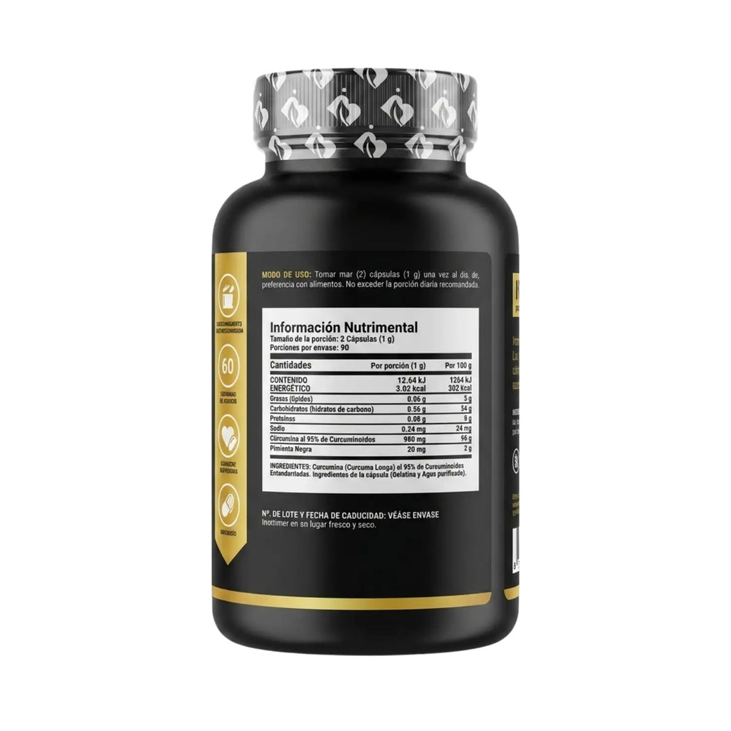 Pure curcumin ; 180 cápsulas, Blife.