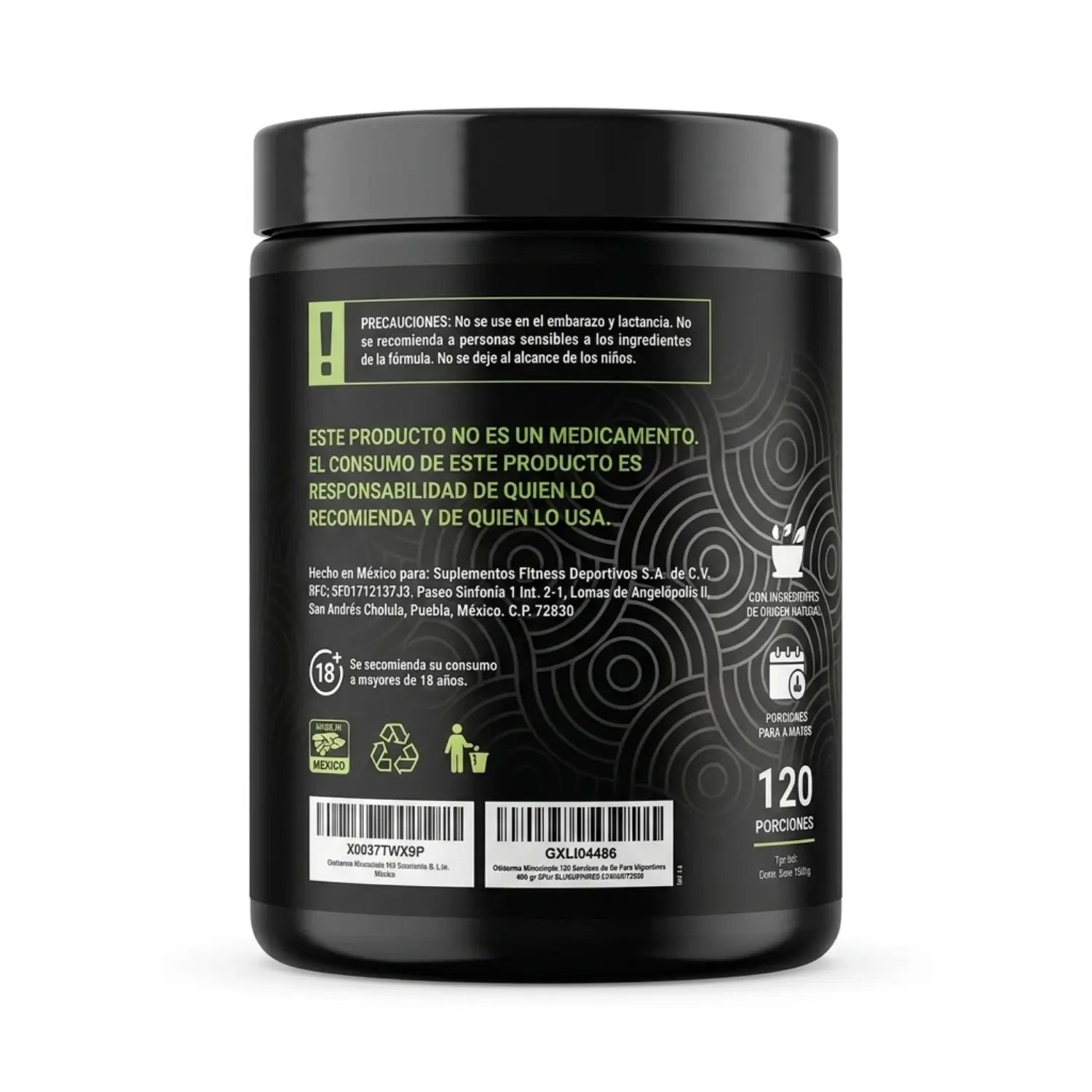 Pure  glutamine polvo ; 600g, Bilife.