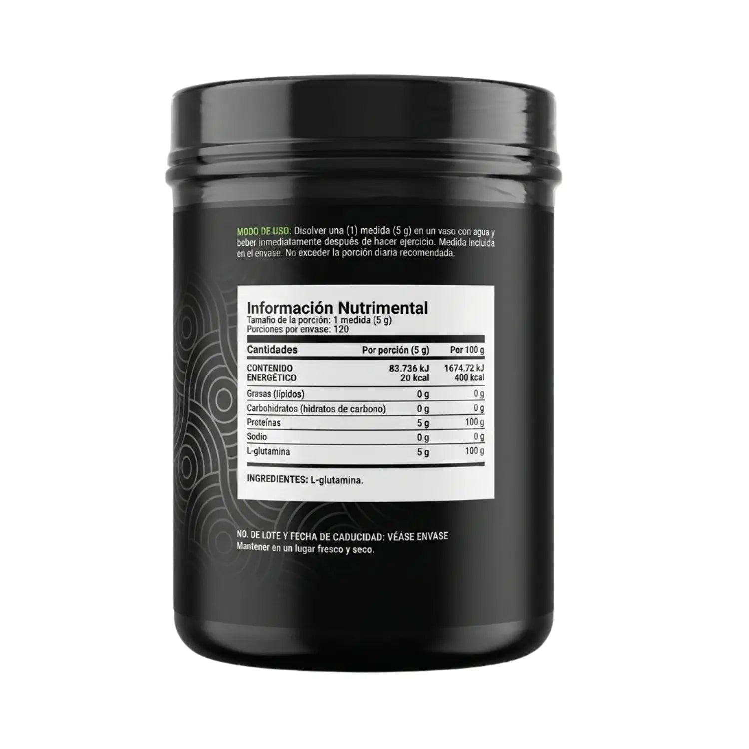 Pure  glutamine polvo ; 600g, Bilife.