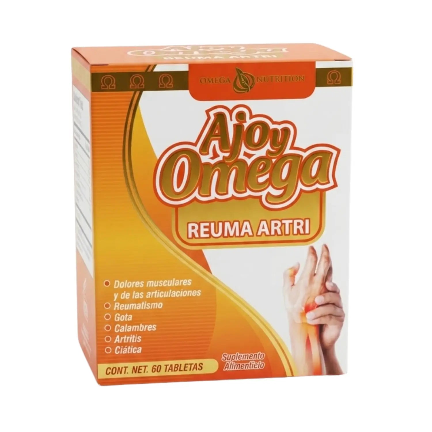 Reuma Artri; 60 Tabletas , Ajo y Omega  Premium.
