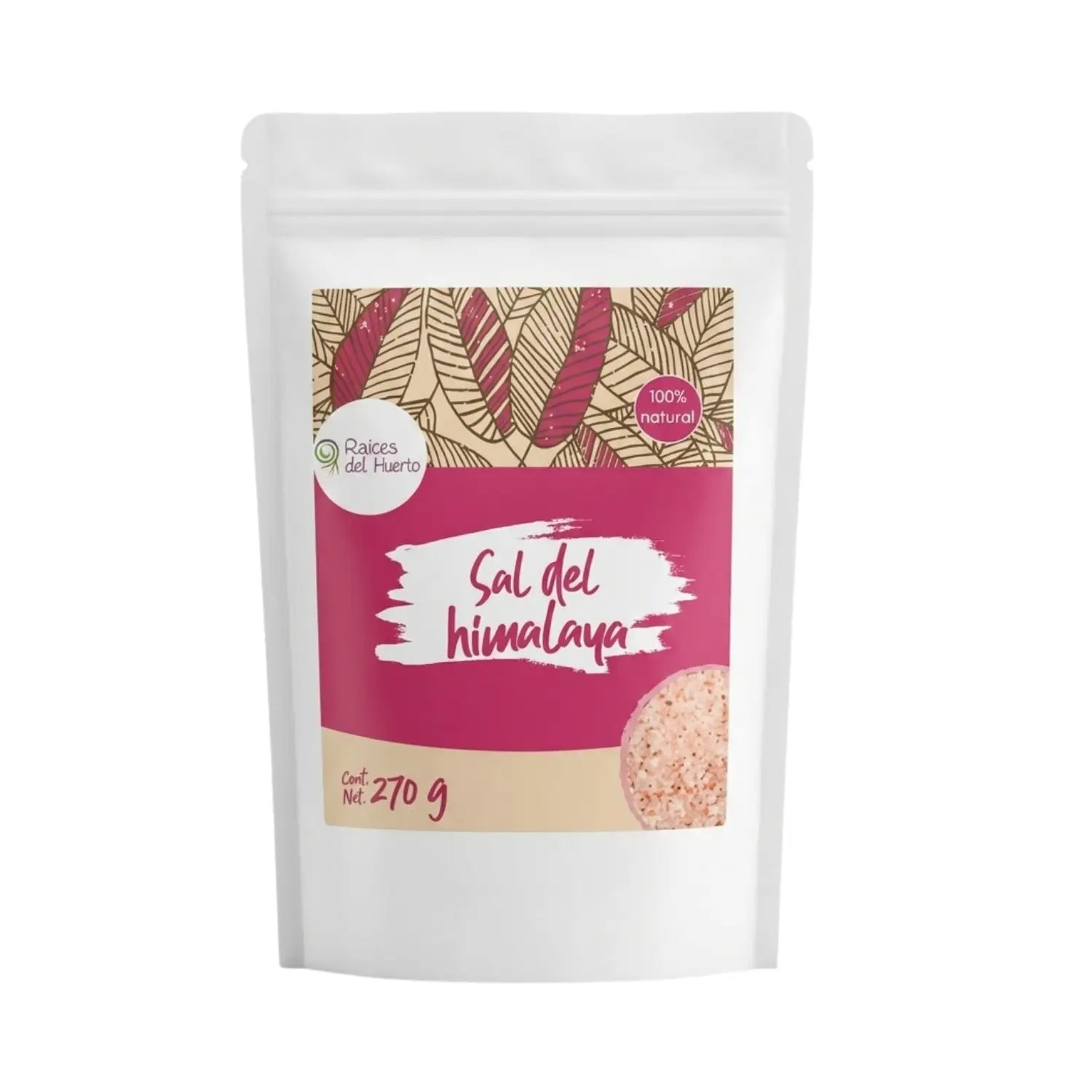 Sal del himalaya; 270g, Raíces del huerto.