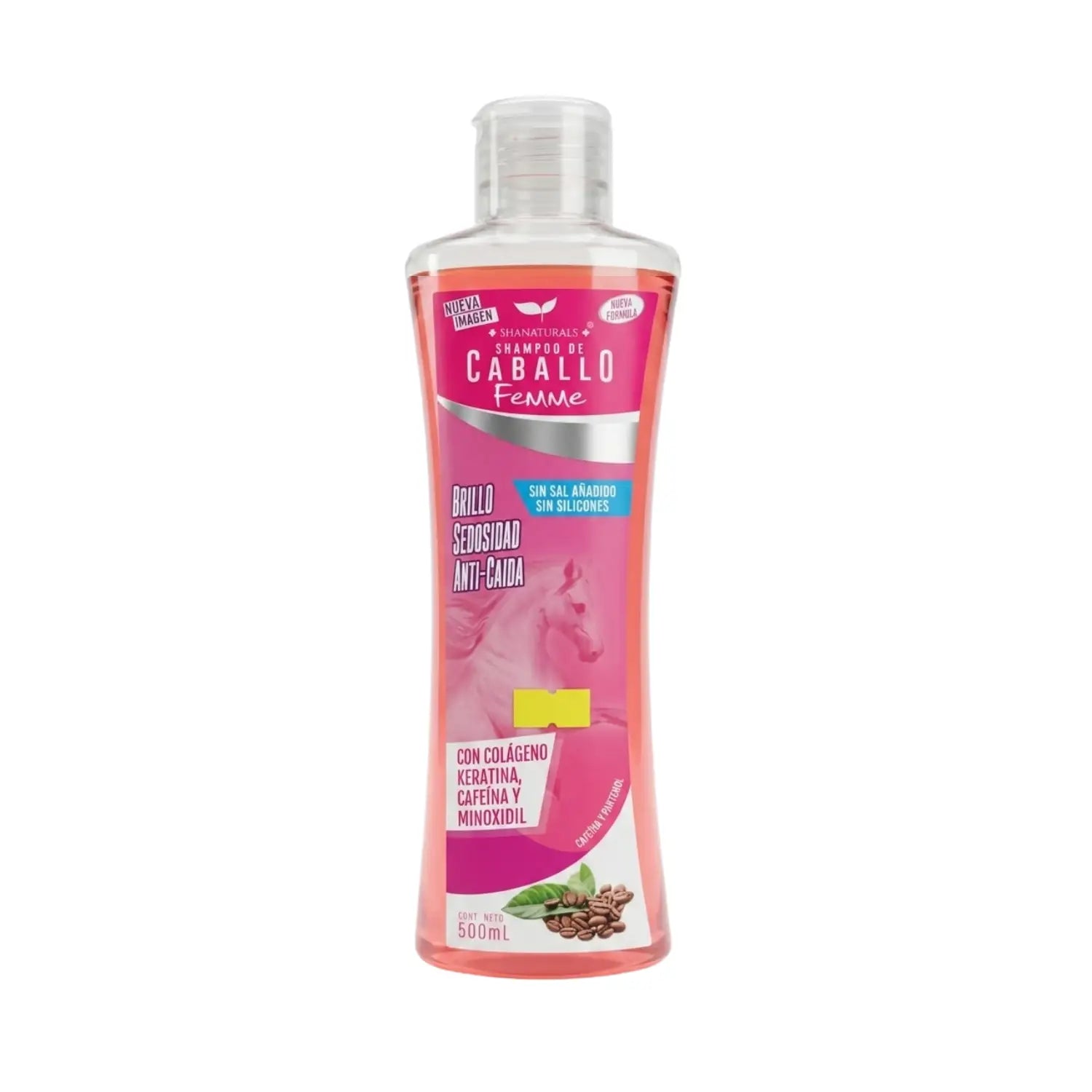 Shampoo de Caballo Femme c/ Minoxidil; 500ml, Shanaturals.
