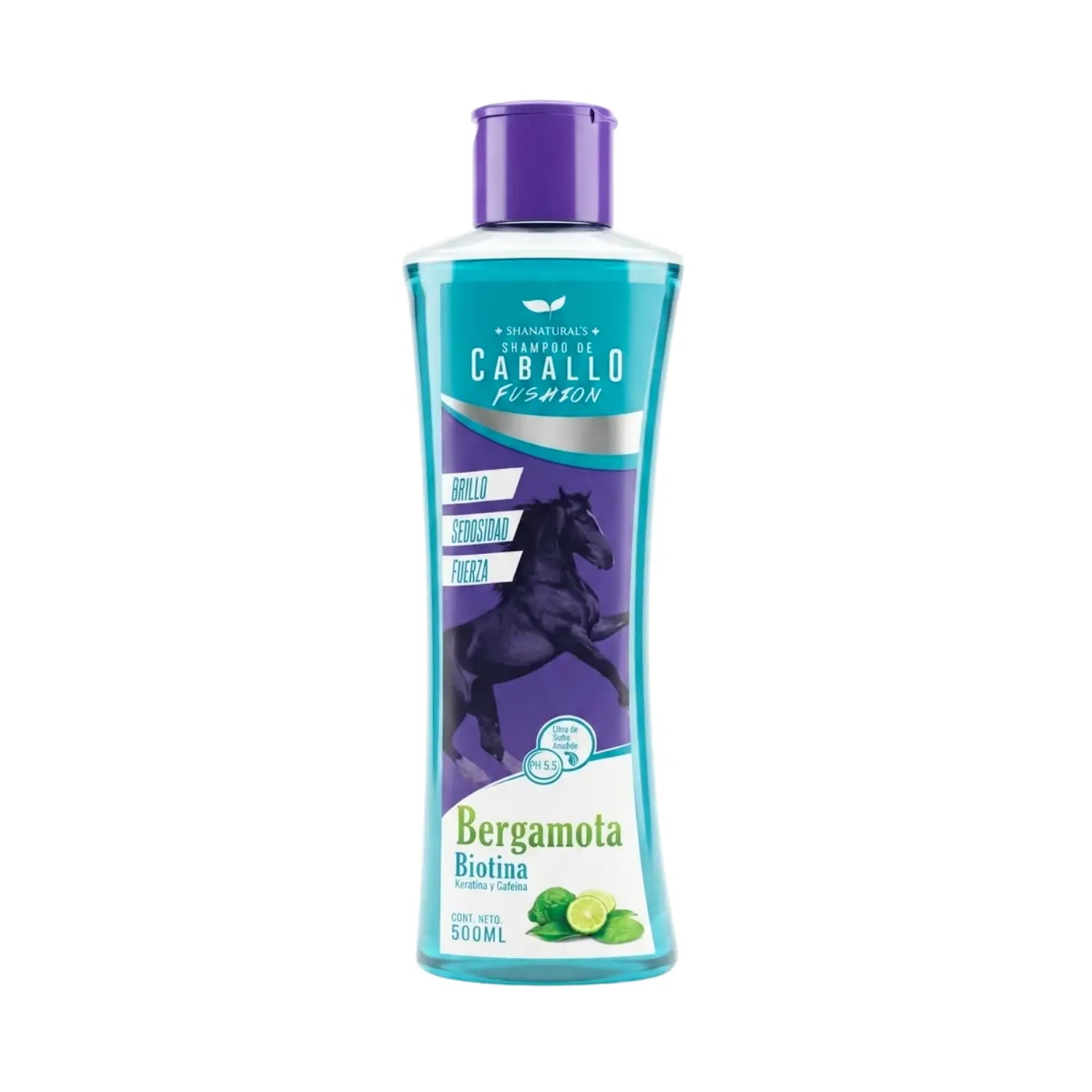Shampoo caballo Fishion Bergamota, Biotina; 500 mL; Shanaturals