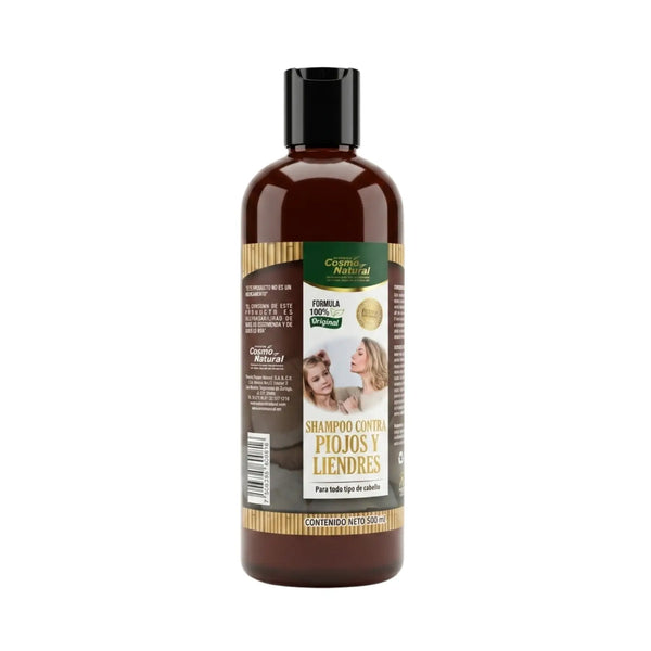 Shampoo contra piojos y liendres;500 mL; Cosmo Natural (cafe)