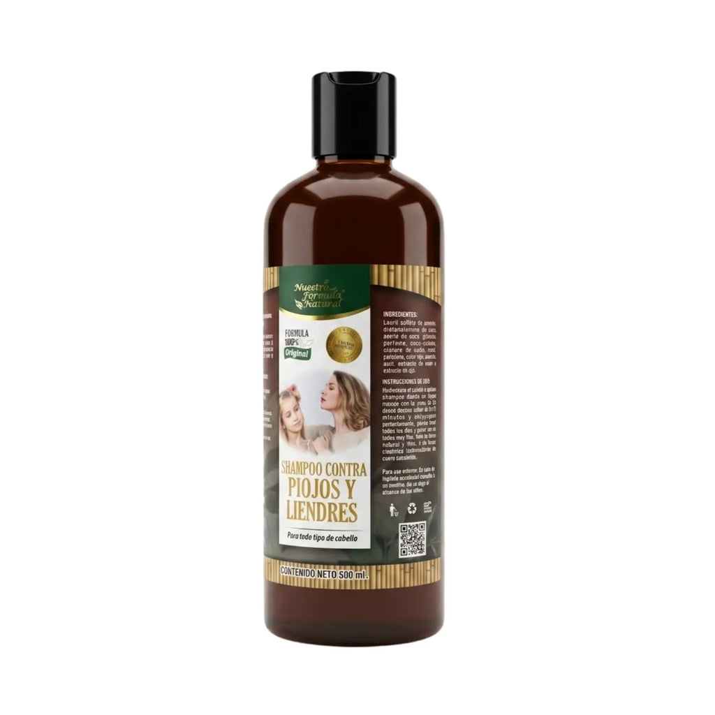 Shampoo contra piojos y liendres;500 mL; Cosmo Natural (cafe)