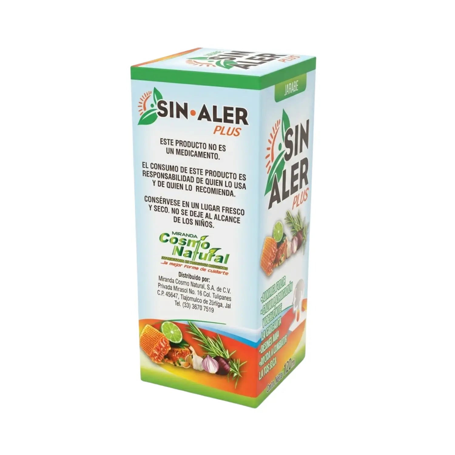 Jarabe sin Aler Plus; 120ml, Cosmo Natural.