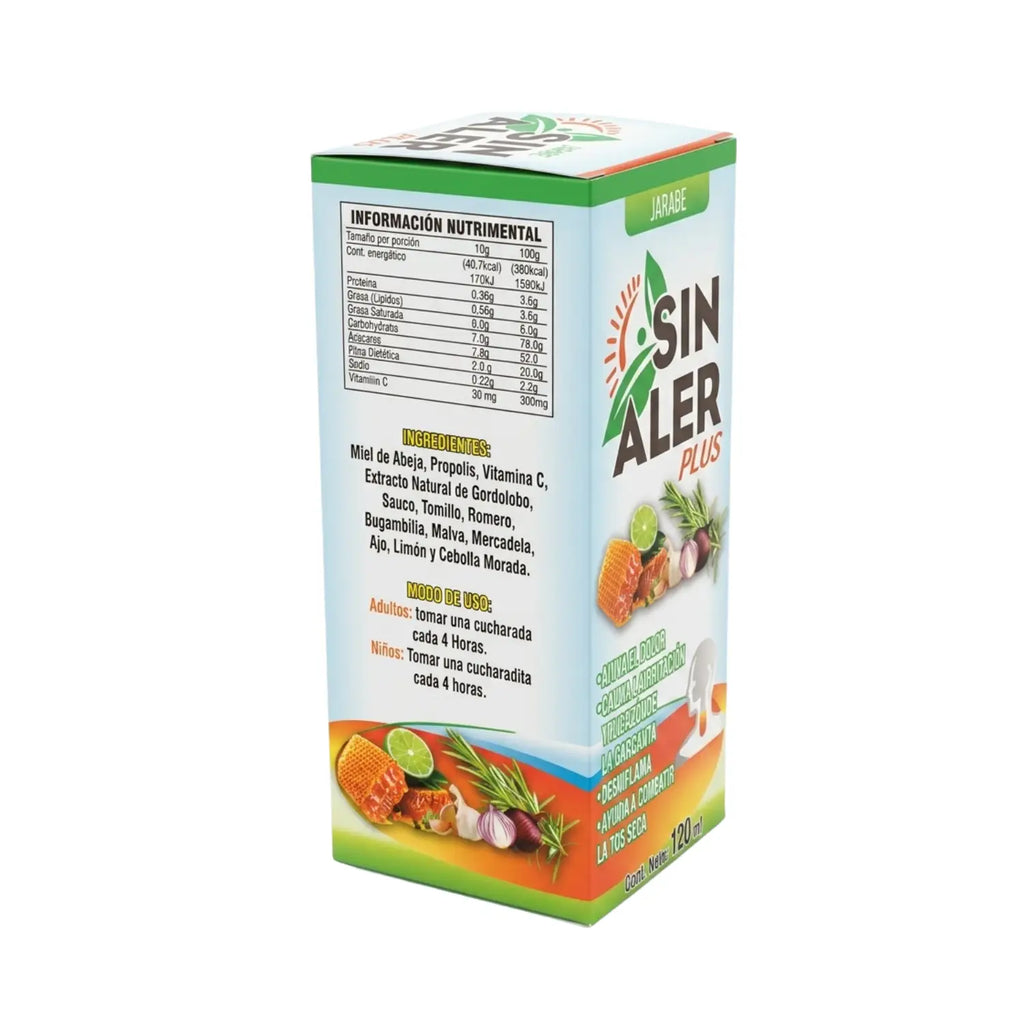 Jarabe sin Aler Plus; 120ml, Cosmo Natural.