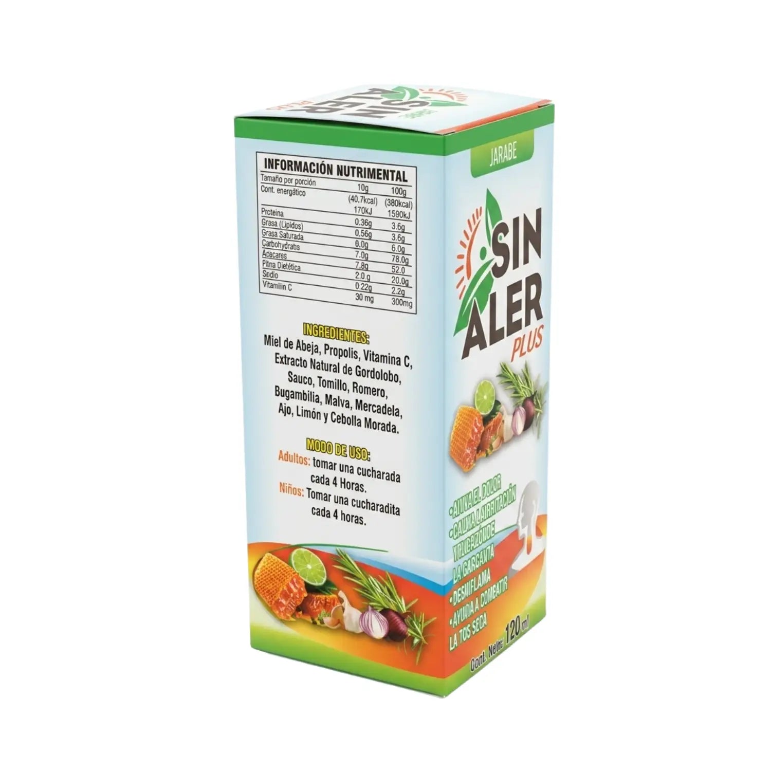 Jarabe sin Aler Plus; 120ml, Cosmo Natural.
